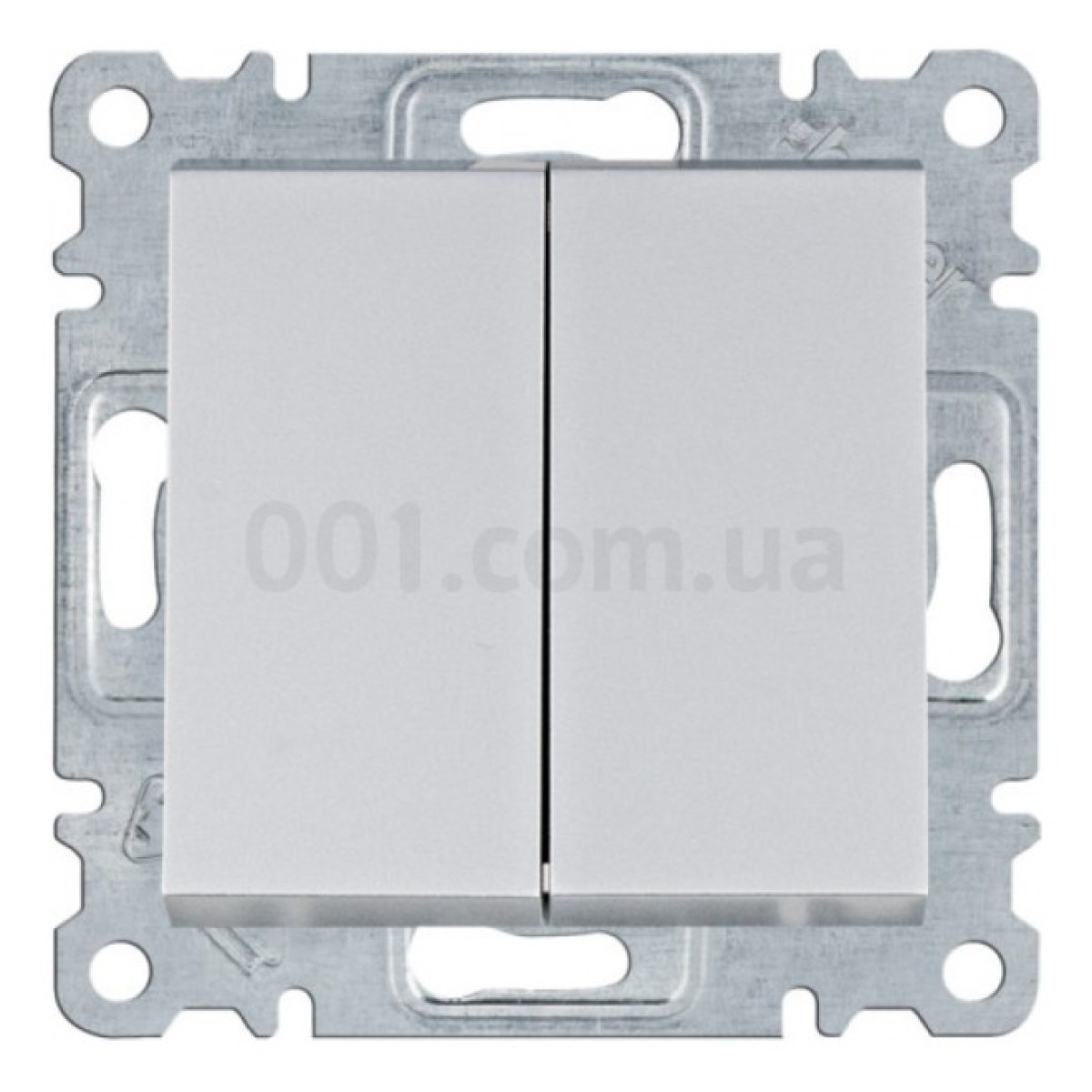 Вимикач 2-клавішний універсальний Lumina сріблястий 10АХ/230В, Hager 256_256.jpg