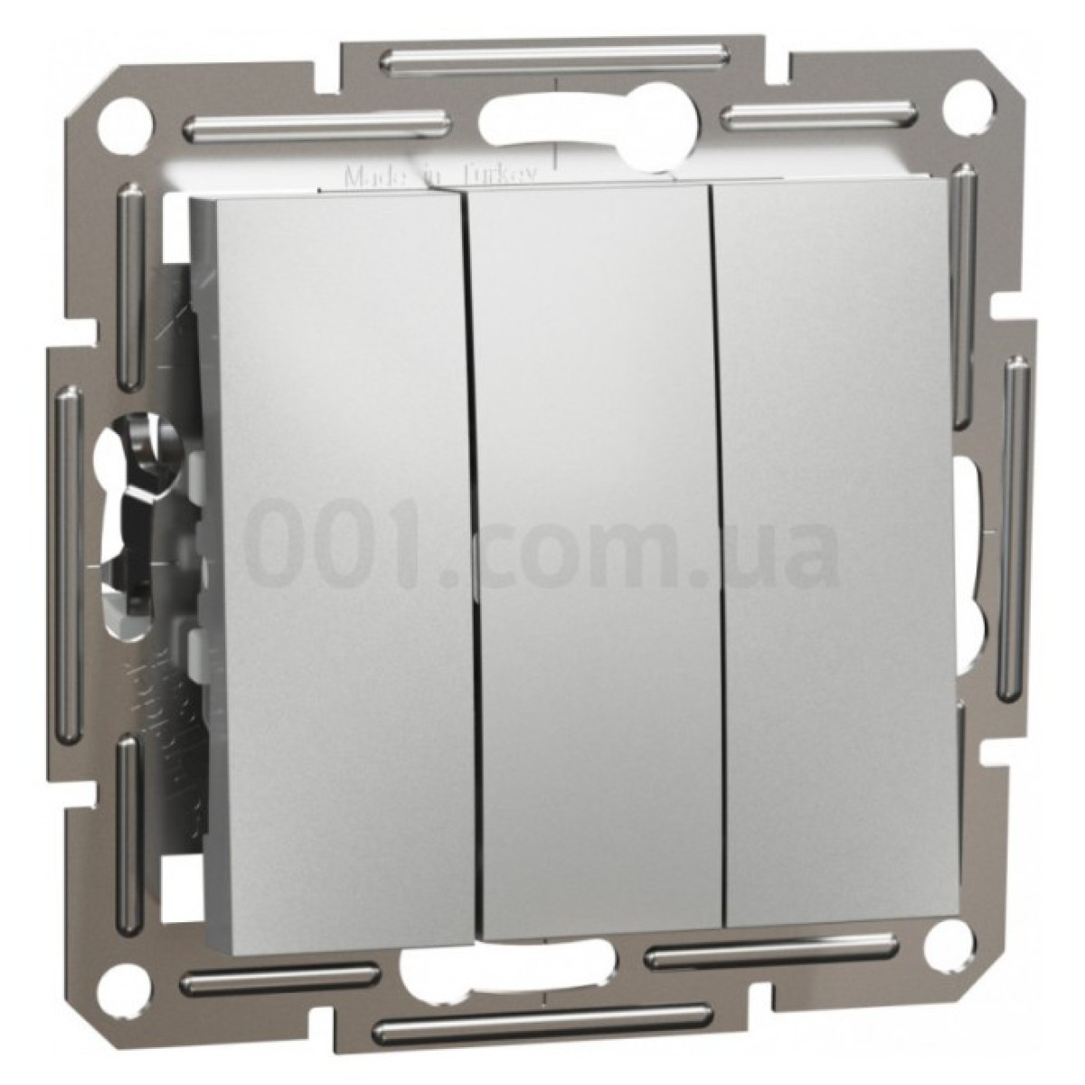 Выключатель трехклавишный (самозажимные клеммы) Asfora алюминий, Schneider Electric 256_256.jpg