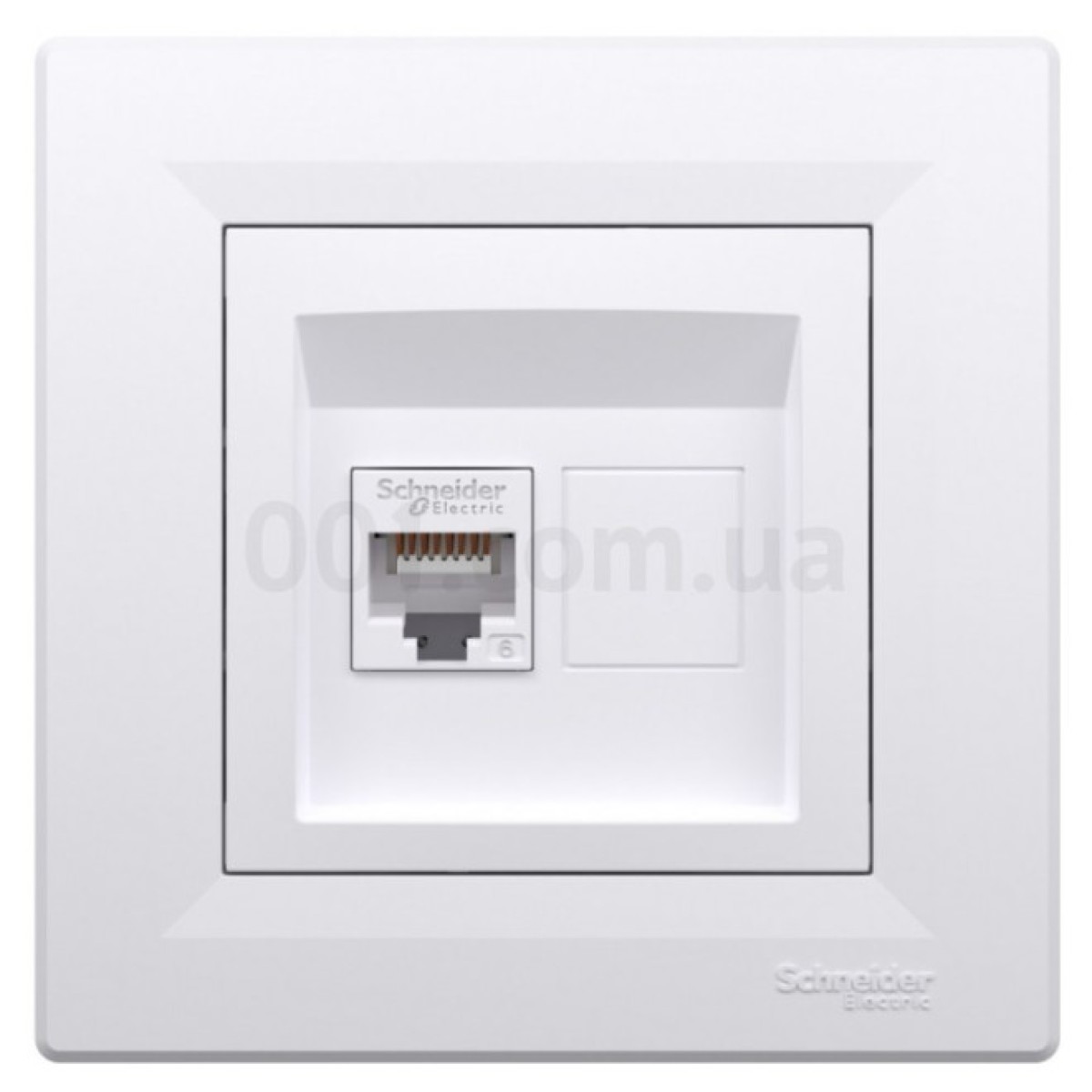 Розетка компьютерная (RJ45) кат.6 UTP Asfora белая, Schneider Electric 98_98.jpg - фото 3