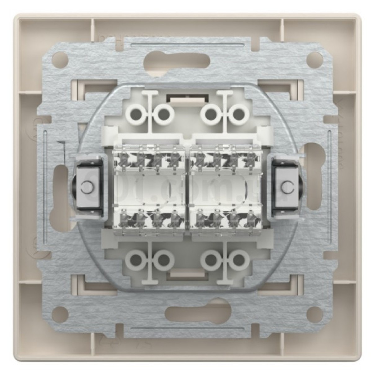 Розетка компьютерная (RJ45) кат.6 UTP двойная Asfora кремовая, Schneider Electric 98_98.jpg - фото 2