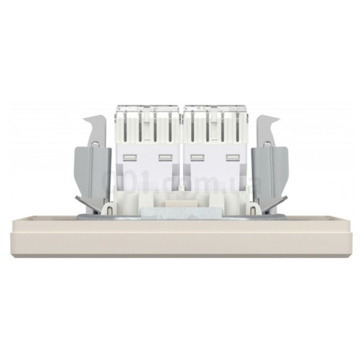 Розетка компьютерная (RJ45) кат.6 UTP двойная Asfora кремовая, Schneider Electric 98_98.jpg - фото 3