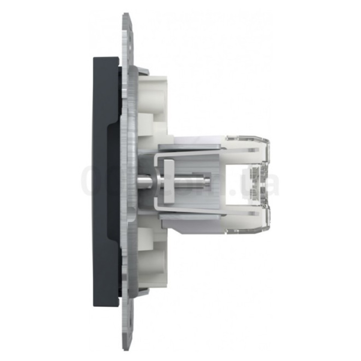 Розетка компьютерная (RJ45) кат.6 UTP двойная Asfora антрацит, Schneider Electric 98_98.jpg - фото 3