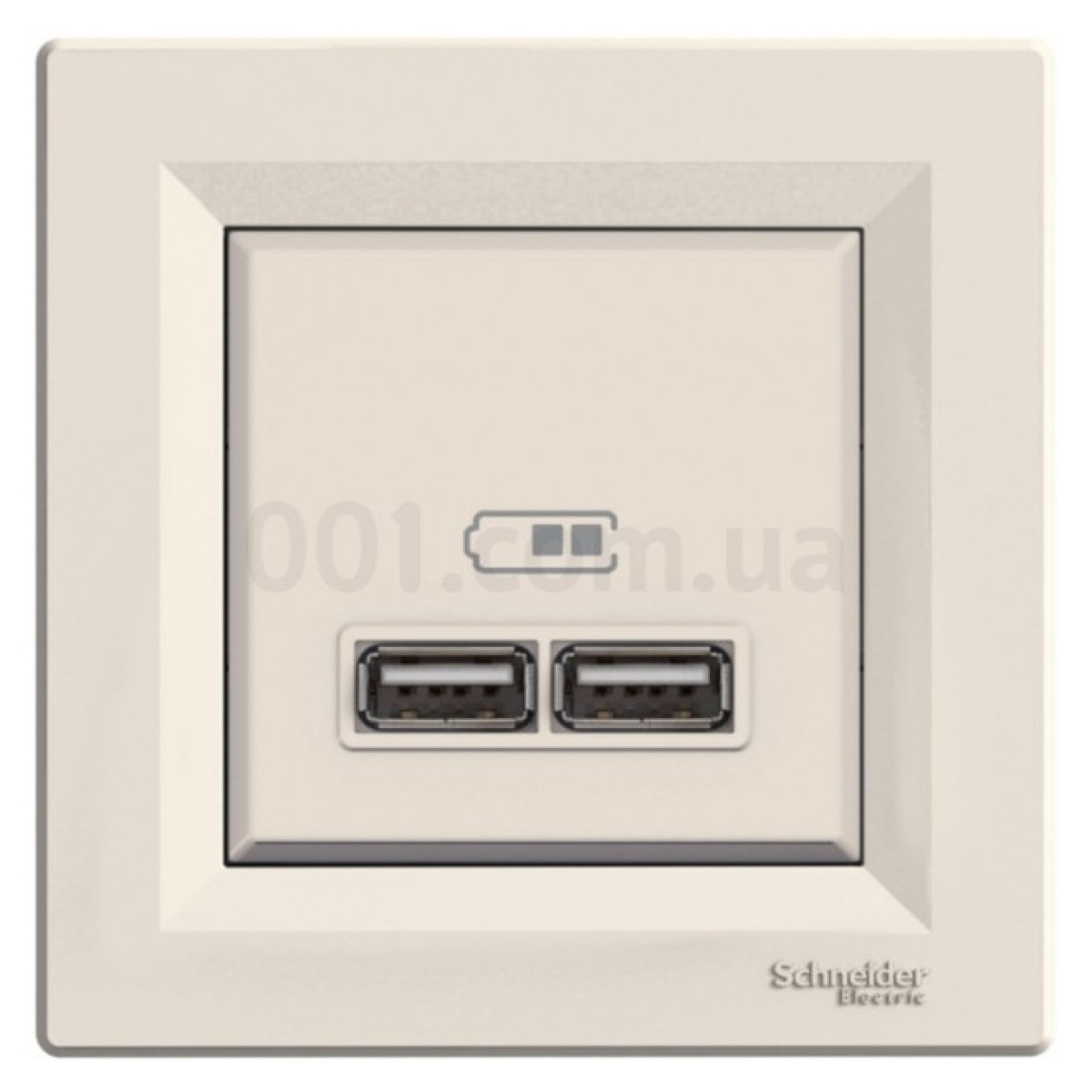 Розетка USB тип A+A 2,1A Asfora кремовая, Schneider Electric 256_256.jpg