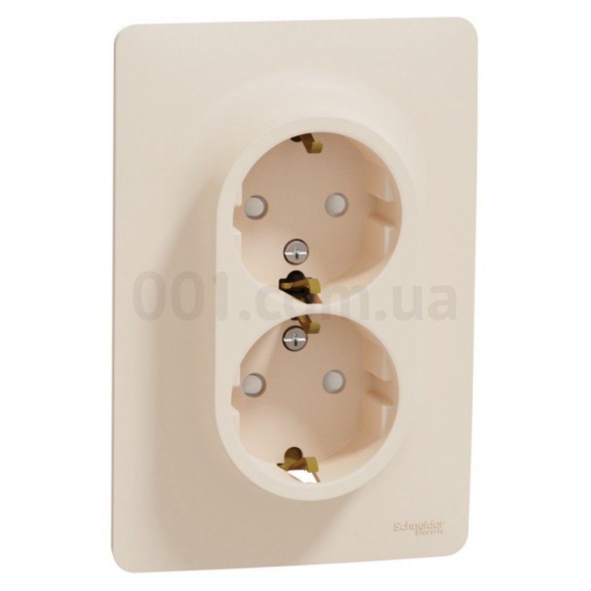 Розетка с з/к и шторками двойная Unica New бежевая, Schneider Electric 256_256.jpg