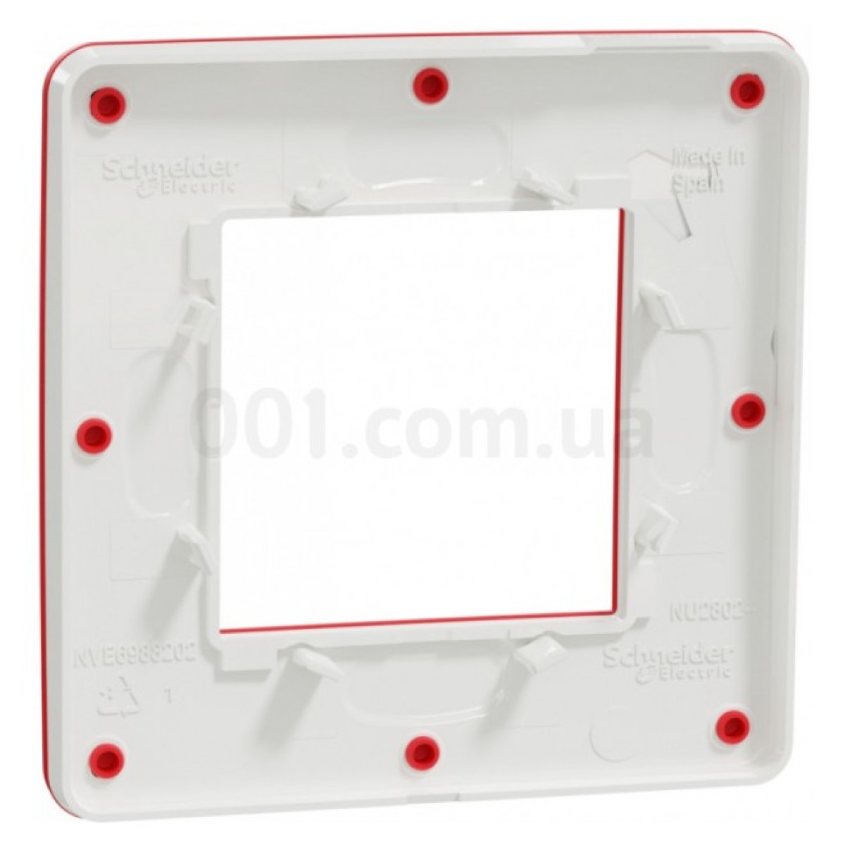 Рамка 1-постовая Unica Studio красная/белая, Schneider Electric 98_98.jpg - фото 2