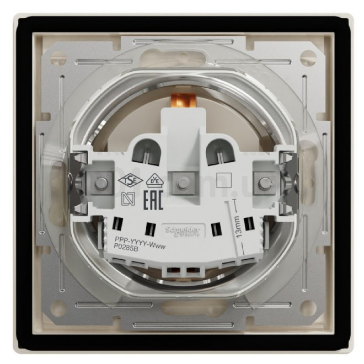 Розетка с з/к, защитными шторками и крышкой IP44 Asfora кремовая, Schneider Electric 98_98.jpg - фото 7