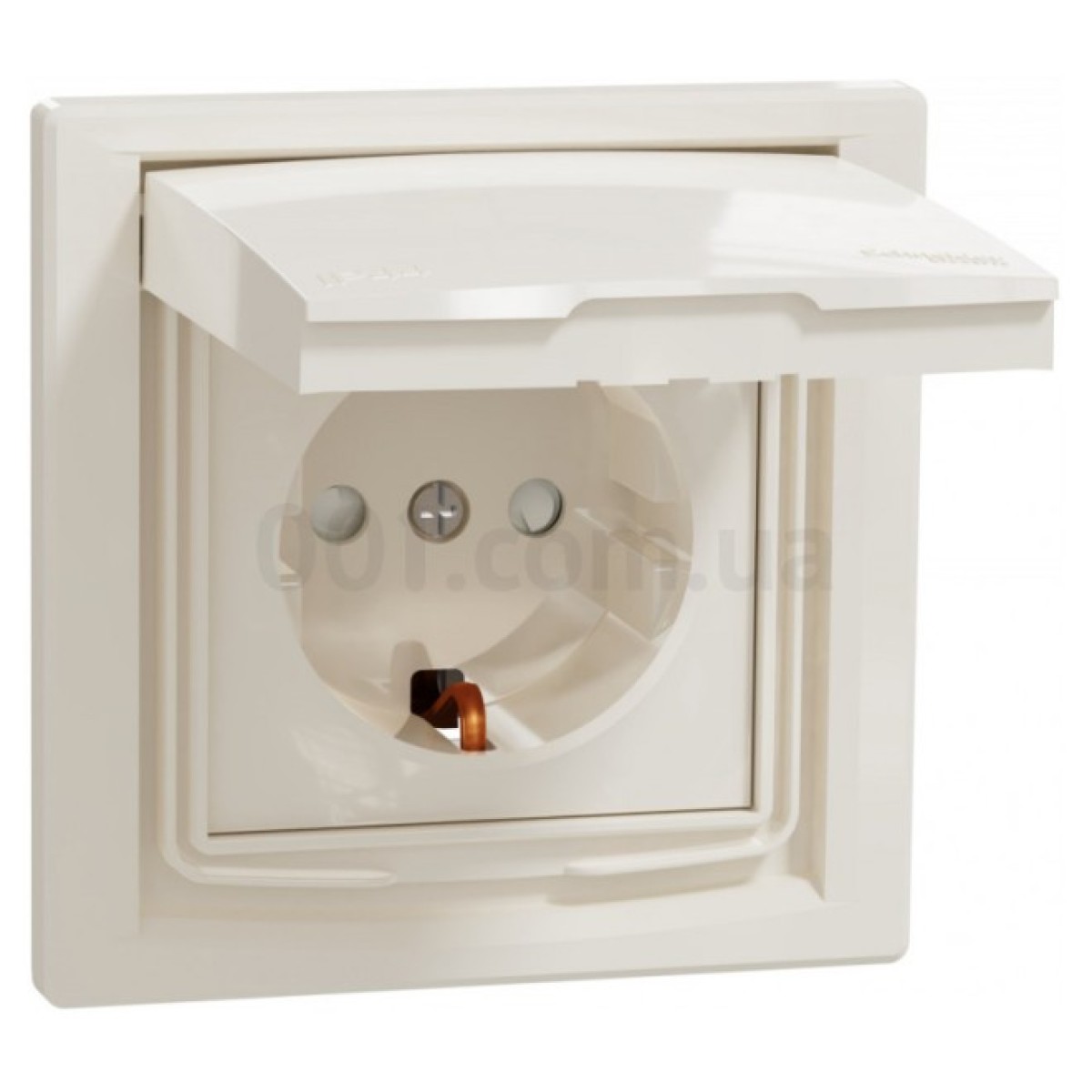 Розетка с з/к, защитными шторками и крышкой IP44 Asfora кремовая, Schneider Electric 256_256.jpg