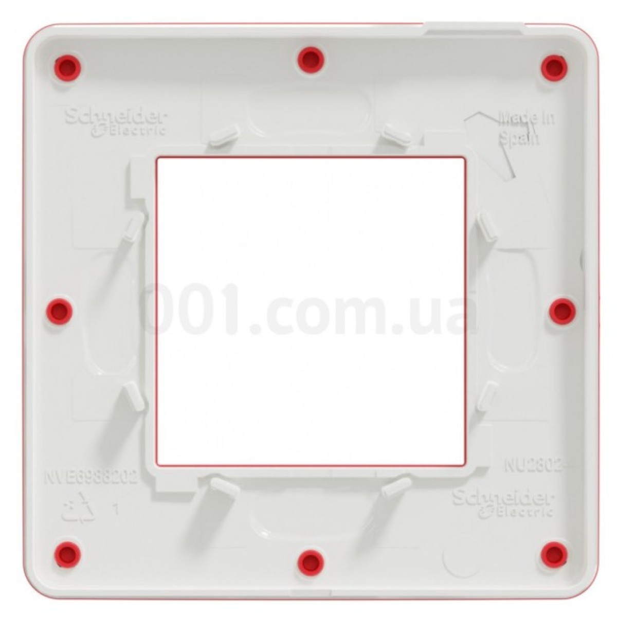 Рамка 1-постовая Unica Studio красная/белая, Schneider Electric 98_98.jpg - фото 4