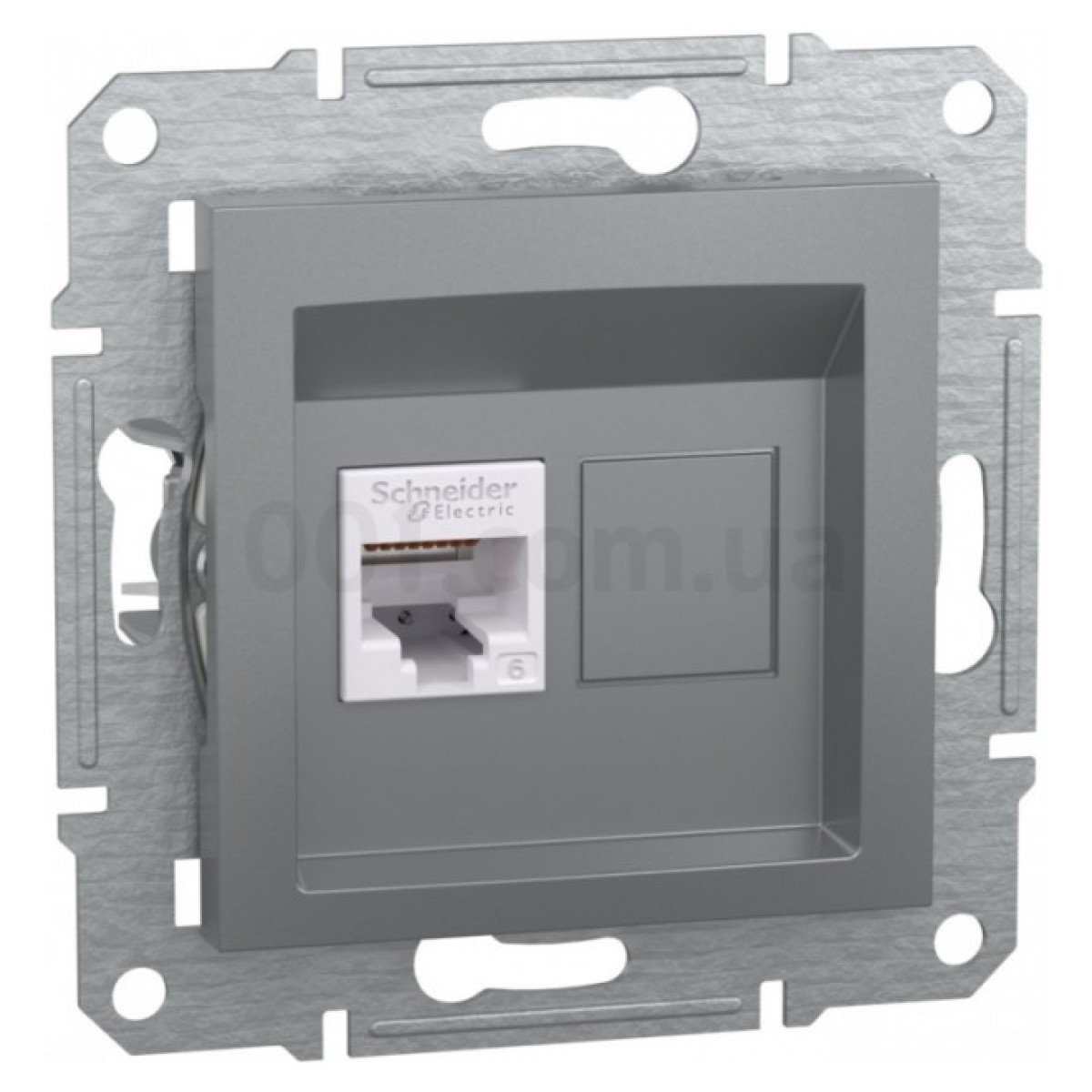 Розетка компьютерная (RJ45) кат.6 UTP Asfora сталь, Schneider Electric 256_256.jpg