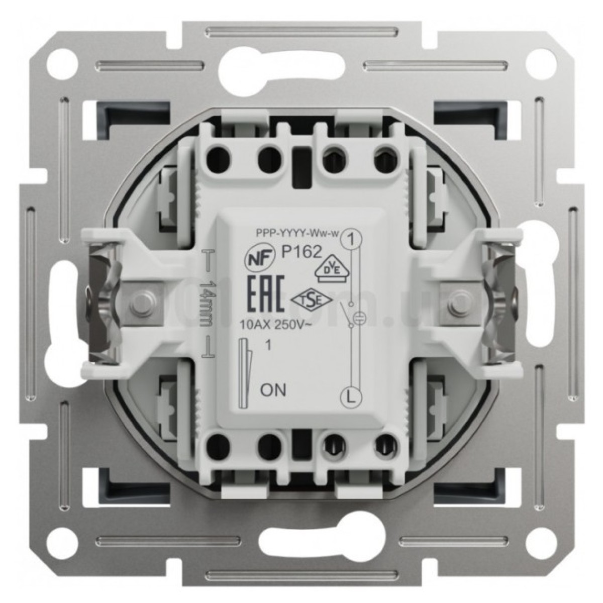 Выключатель одноклавишный с подсветкой (самозажимные клеммы) Asfora сталь, Schneider Electric 98_98.jpg - фото 10