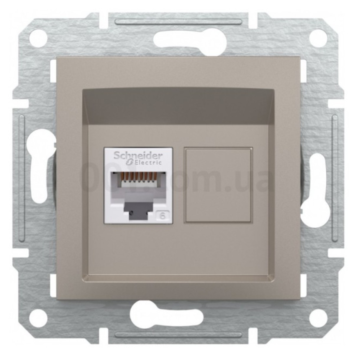Розетка компьютерная (RJ45) кат.6 UTP Asfora бронза, Schneider Electric 98_98.jpg - фото 6