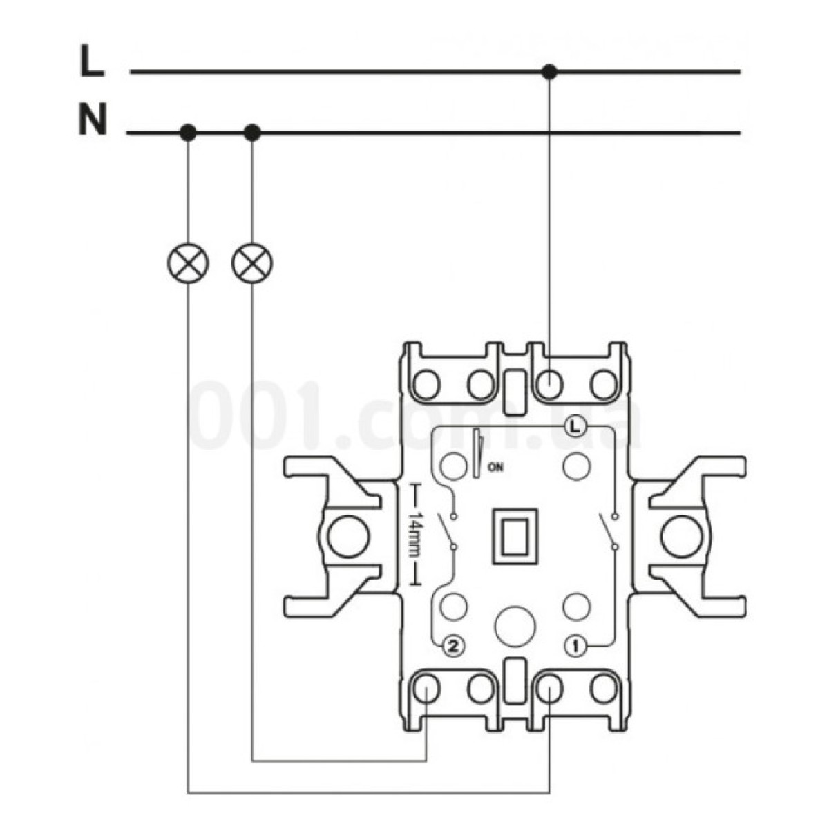 Выключатель двухклавишный (самозажимные клеммы) Asfora бронза, Schneider Electric 98_98.jpg - фото 10