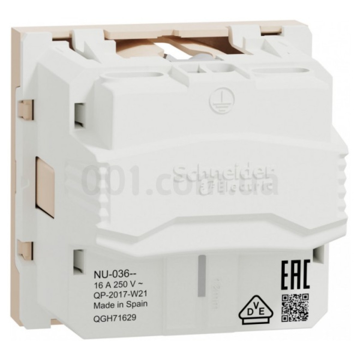 Розетка с з/к без шторок 16А (винтовые зажимы) Unica New бежевая, Schneider Electric 98_98.jpg - фото 2