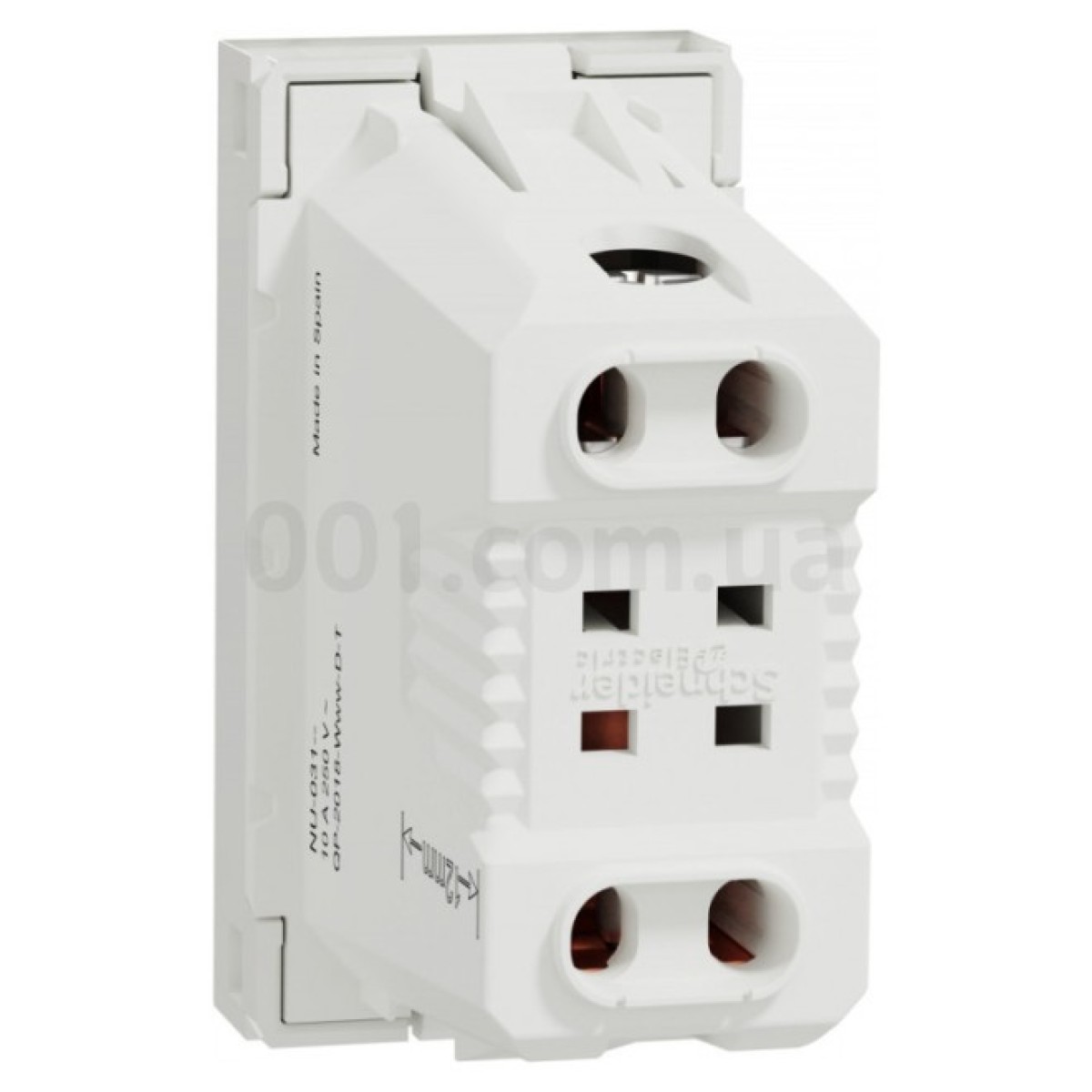 Розетка без з/к с шторками 16А 1 модуль (винтовые зажимы) Unica New белая, Schneider Electric 98_98.jpg - фото 2