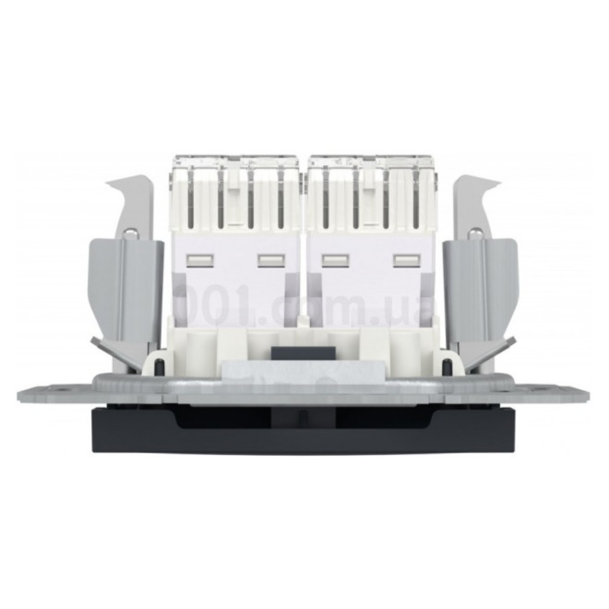 Розетка компьютерная (RJ45) кат.6 UTP двойная Asfora антрацит, Schneider Electric 98_98.jpg - фото 7
