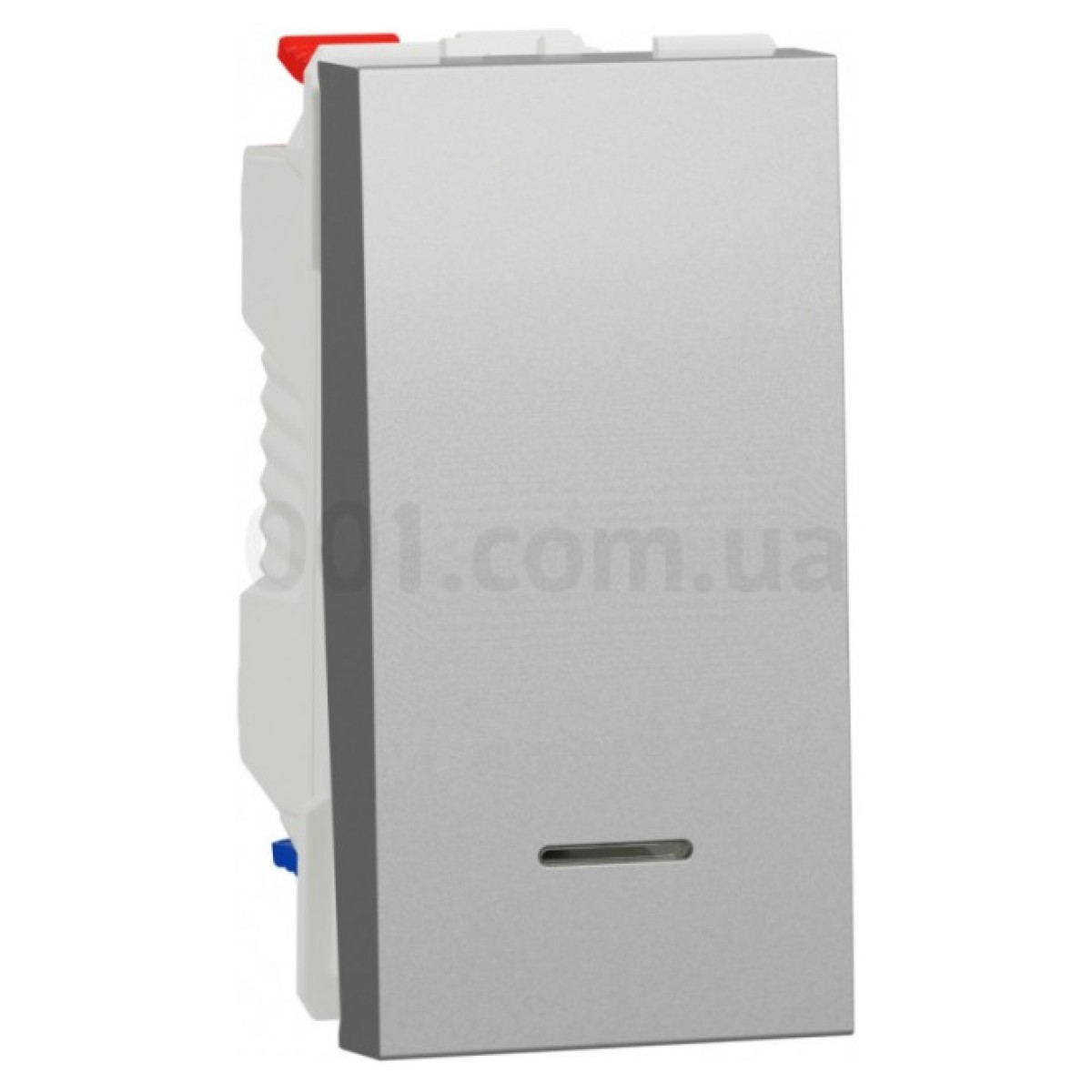 Переключатель 1-клавишный с нейтралью (1 модуль) 10А Unica New алюминий, Schneider Electric 256_256.jpg