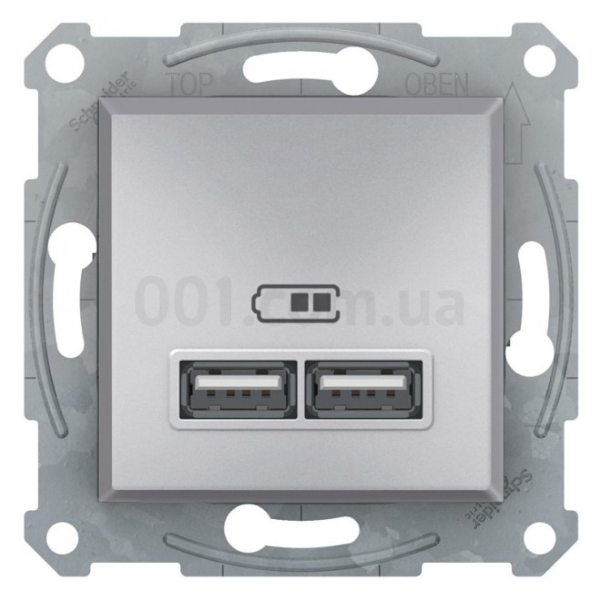 Розетка USB тип A+A 2,1A Asfora алюминий, Schneider Electric 256_256.jpg