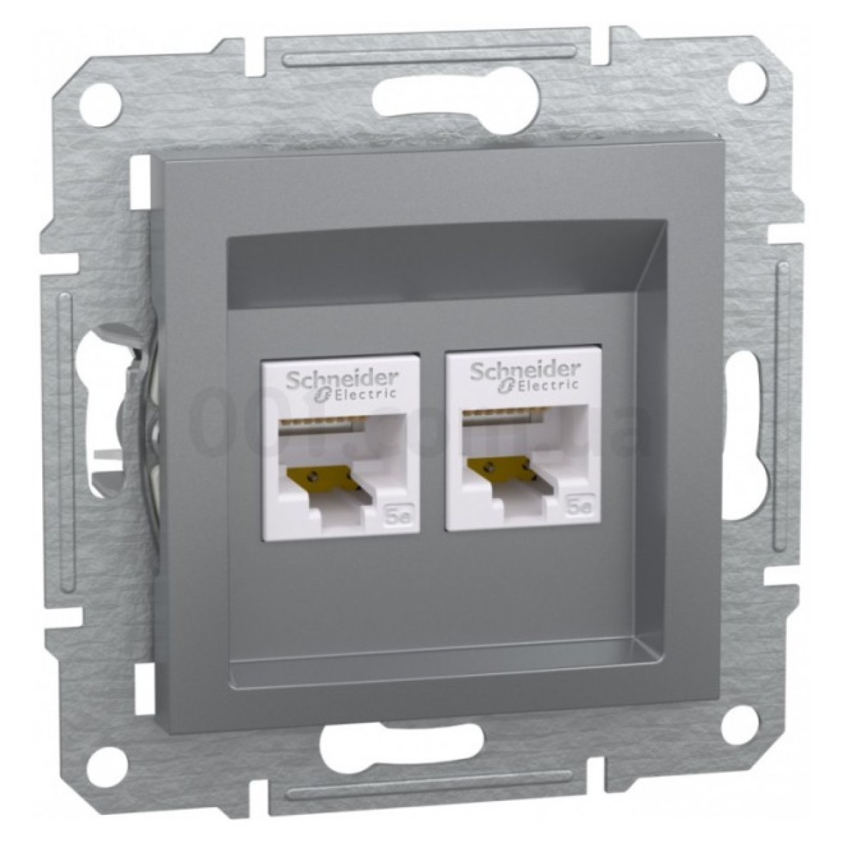 Розетка компьютерная (RJ45) кат.5e UTP двойная Asfora сталь, Schneider Electric 256_256.jpg
