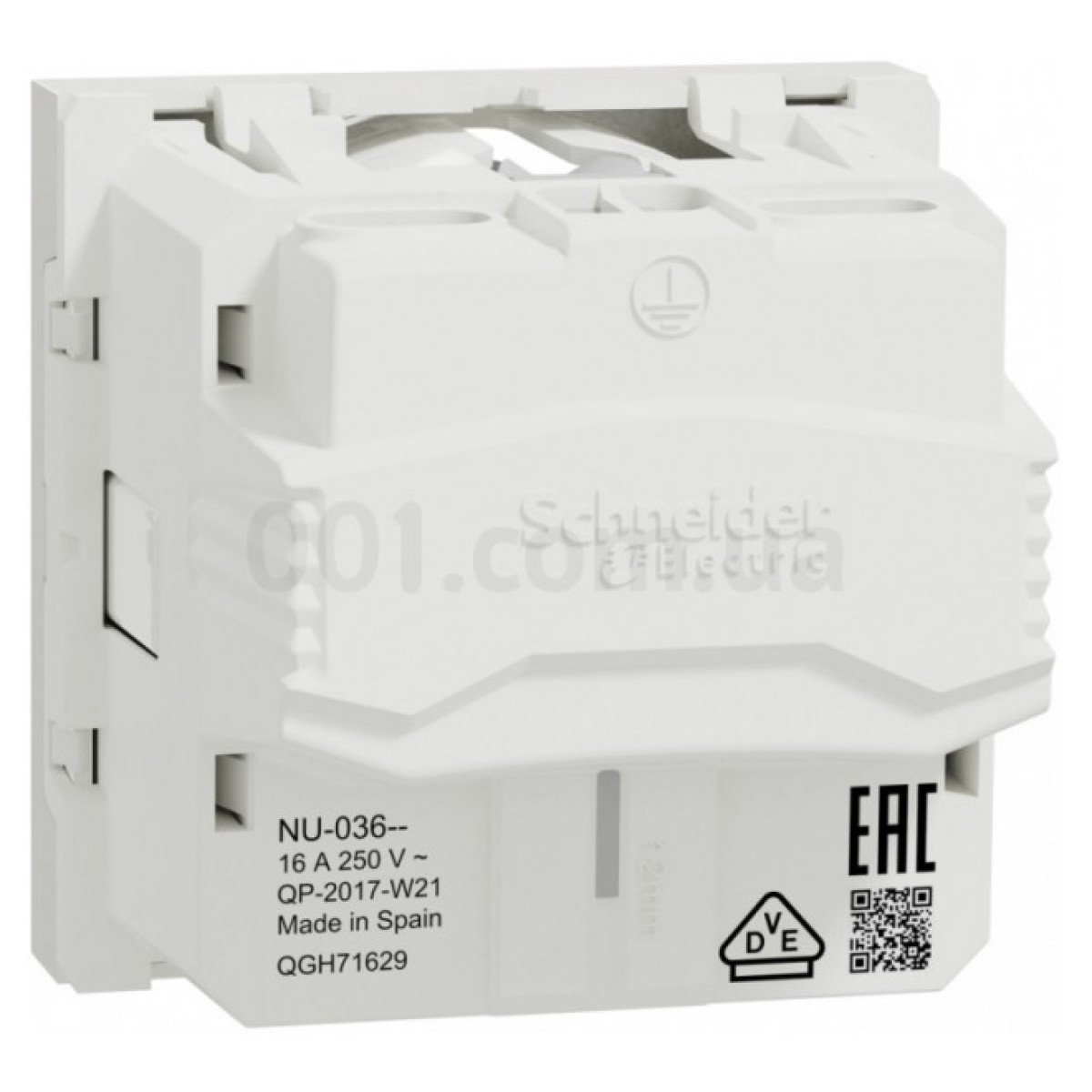 Розетка с з/к без шторок 16А (винтовые зажимы) Unica New белая, Schneider Electric 98_98.jpg - фото 4