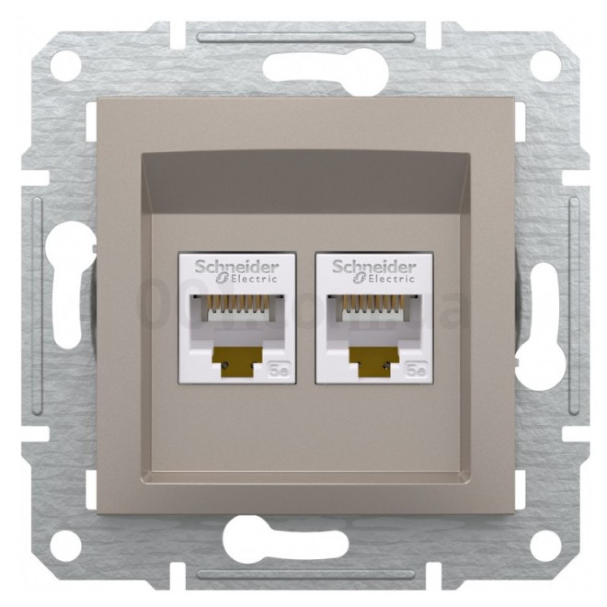 Розетка компьютерная (RJ45) кат.5e UTP двойная Asfora бронза, Schneider Electric 98_98.jpg - фото 7