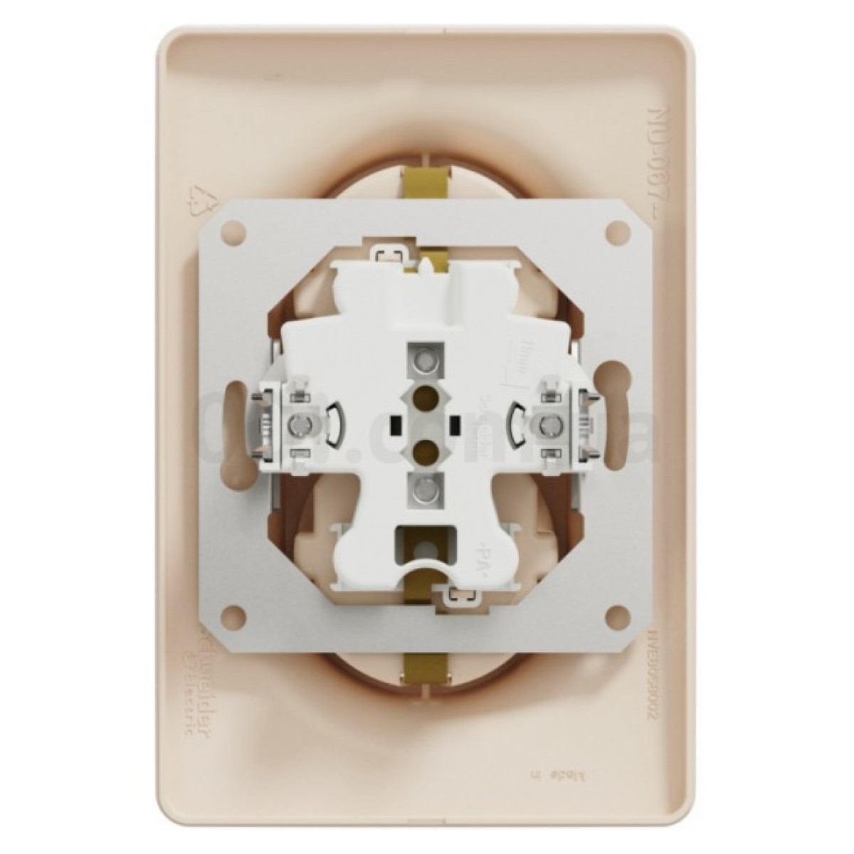 Розетка с з/к и шторками двойная Unica New бежевая, Schneider Electric 98_98.jpg - фото 7