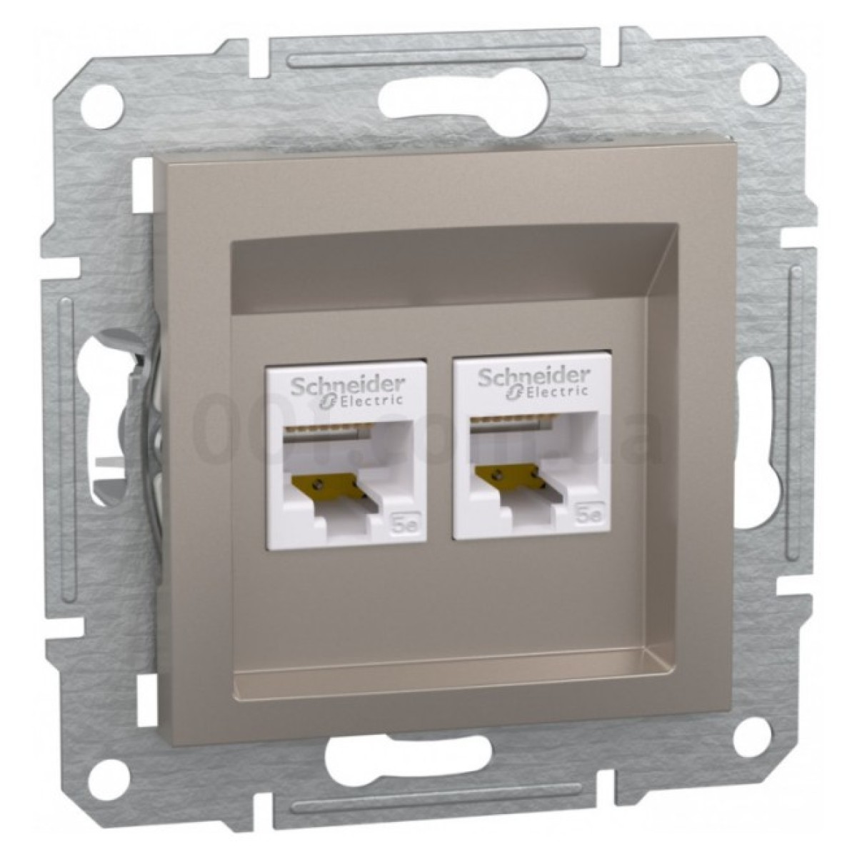 Розетка компьютерная (RJ45) кат.5e UTP двойная Asfora бронза, Schneider Electric 256_256.jpg