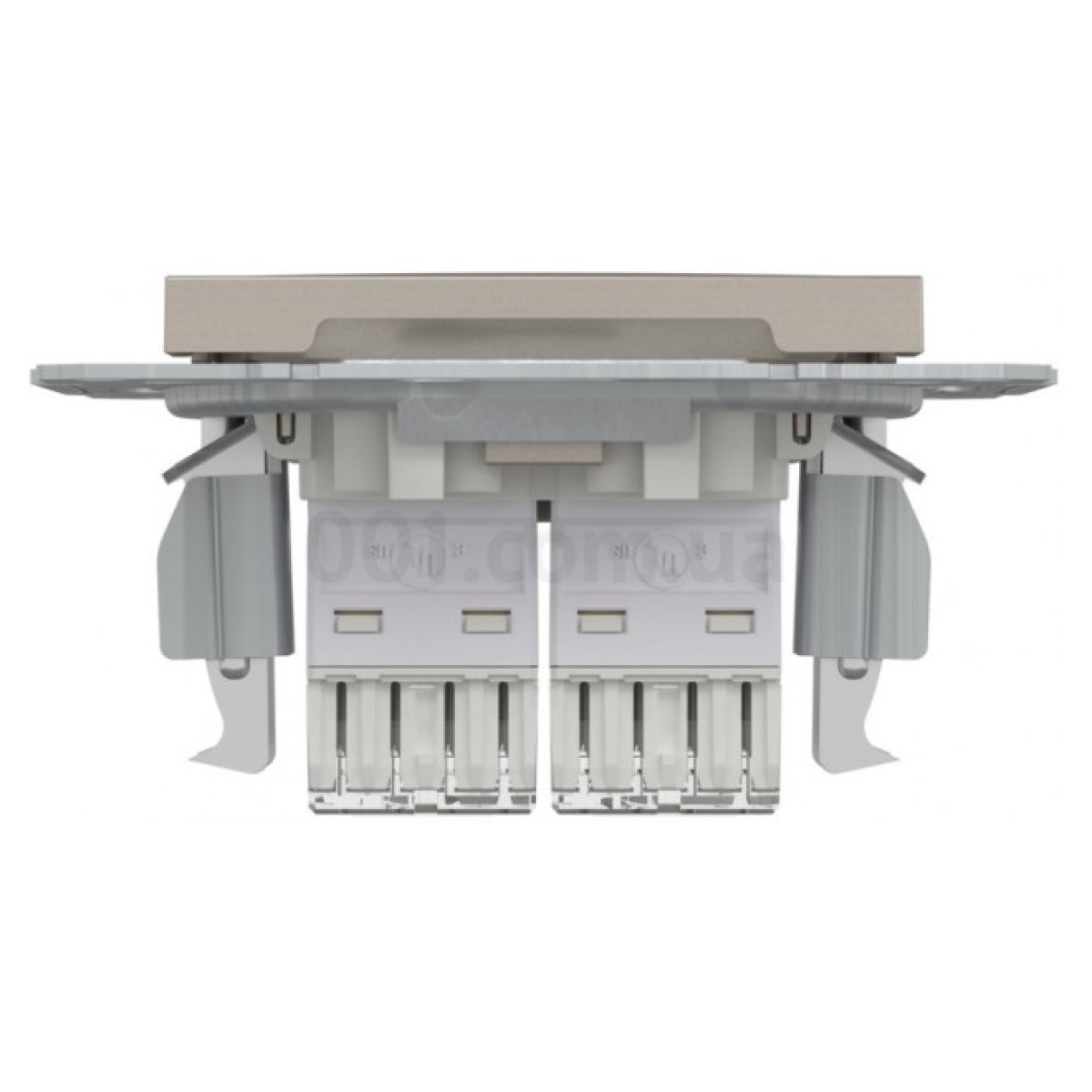 Розетка компьютерная (RJ45) кат.5e UTP двойная Asfora бронза, Schneider Electric 98_98.jpg - фото 8