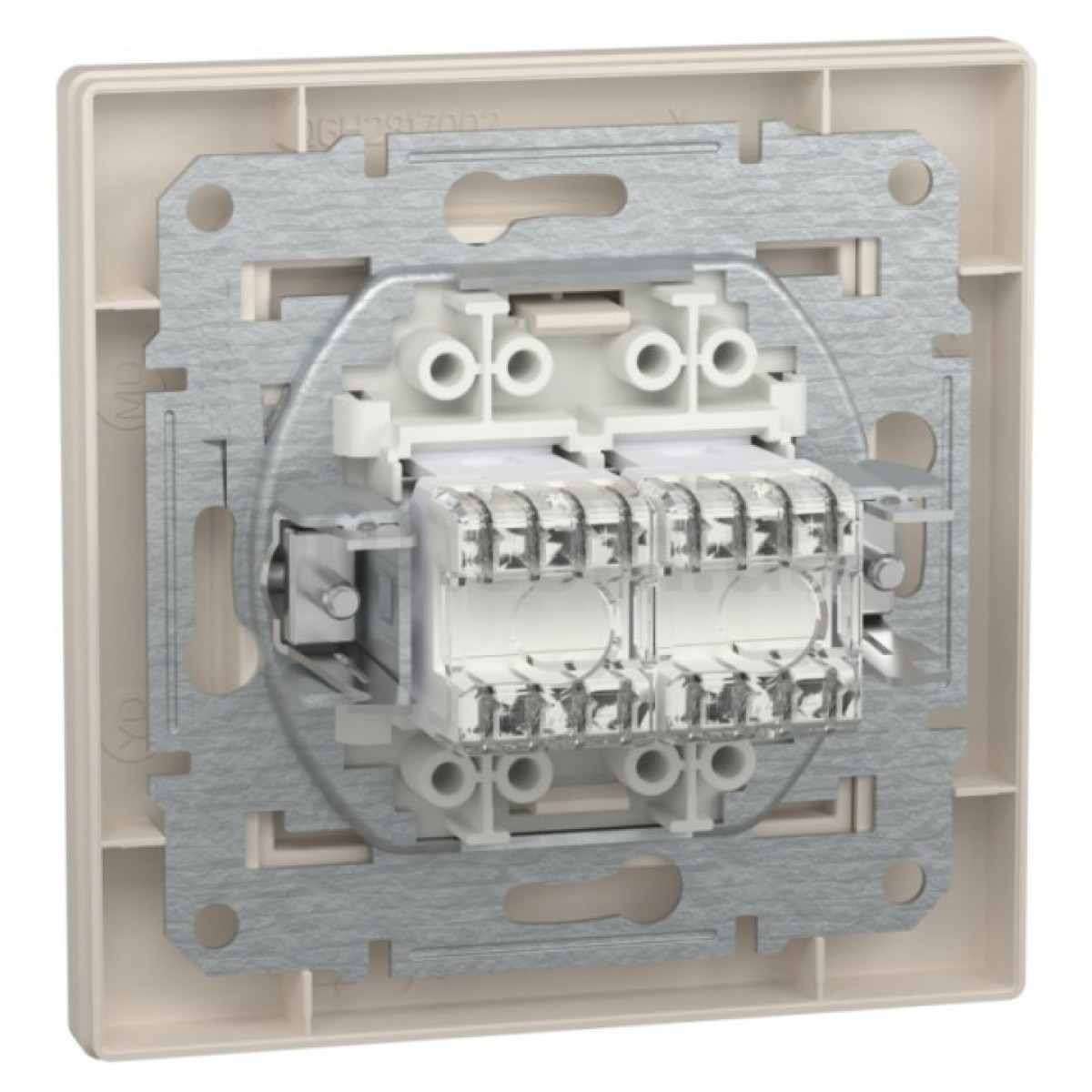 Розетка компьютерная (RJ45) кат.6 UTP двойная Asfora кремовая, Schneider Electric 98_98.jpg - фото 8