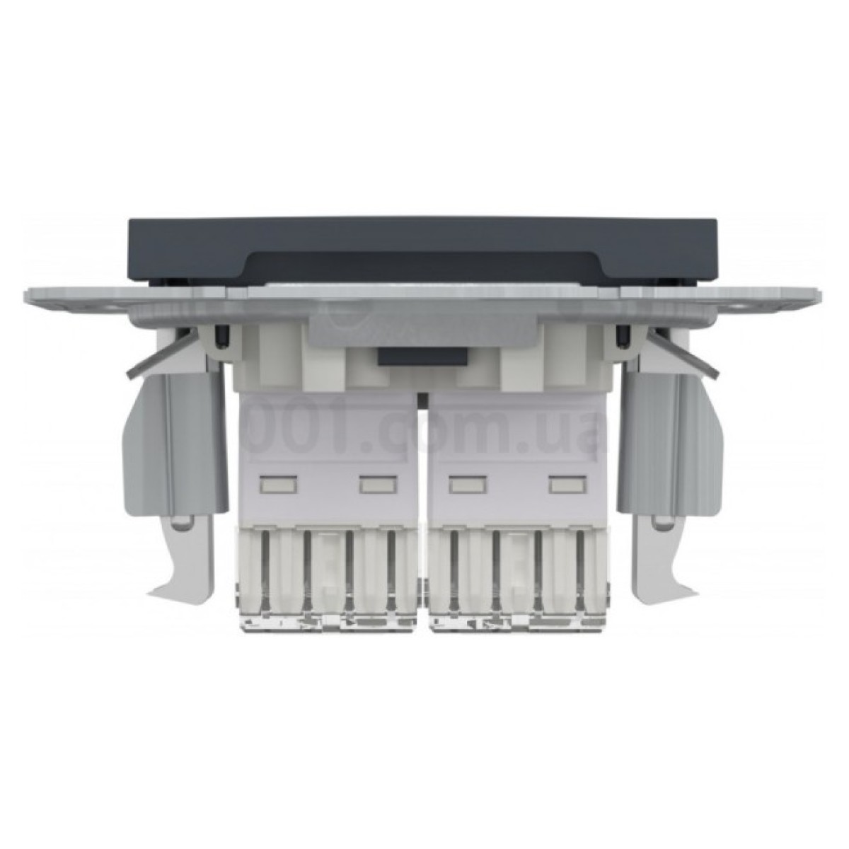 Розетка компьютерная (RJ45) кат.6 UTP двойная Asfora антрацит, Schneider Electric 98_98.jpg - фото 9