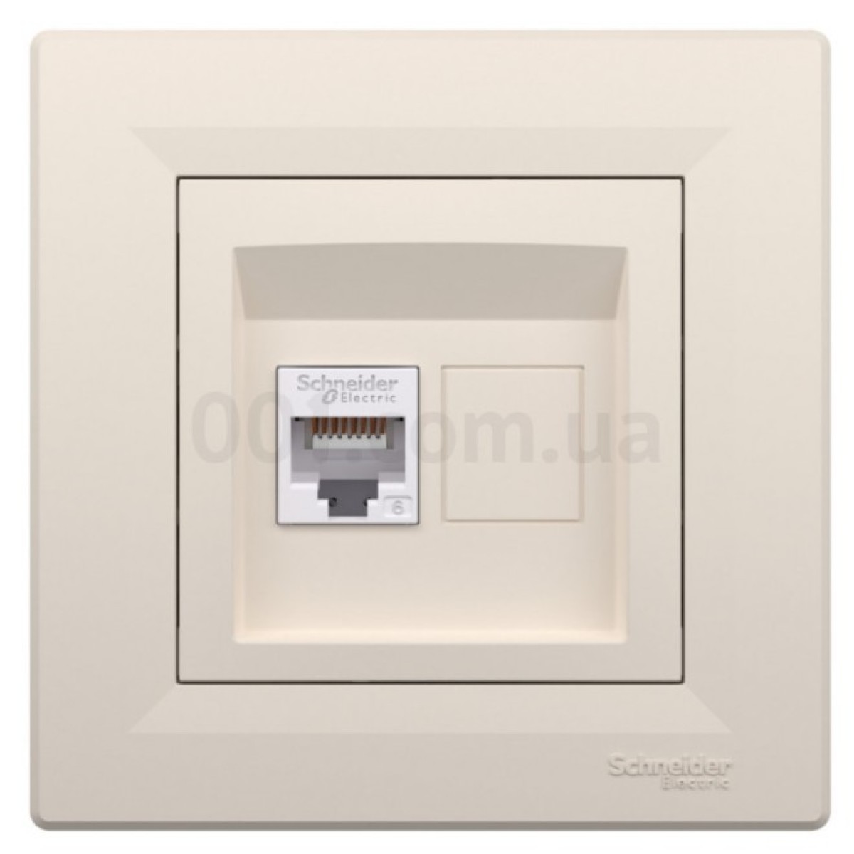 Розетка компьютерная (RJ45) кат.6 UTP Asfora кремовая, Schneider Electric 98_98.jpg - фото 8