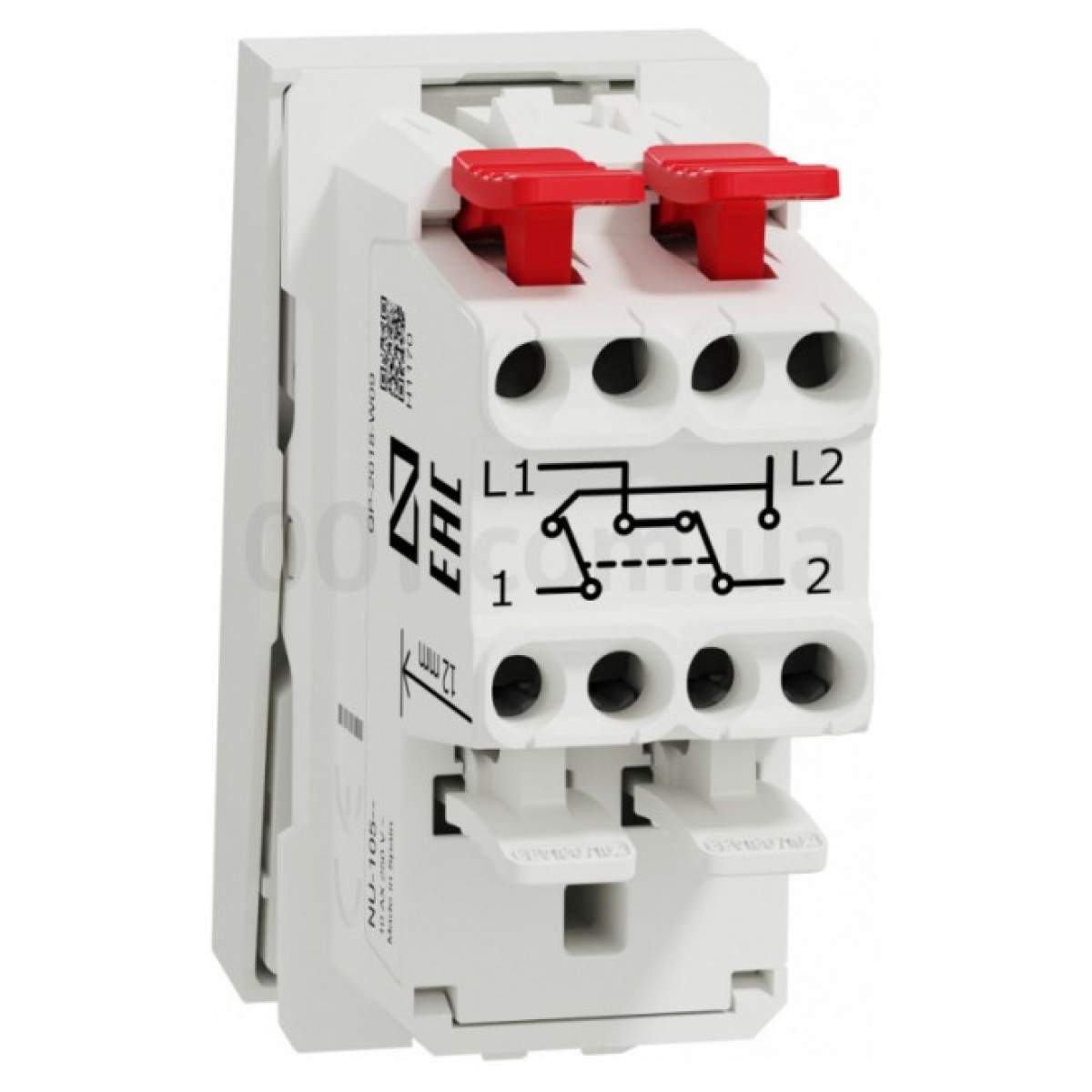 Переключатель перекрестный 1-клавишный (1 модуль) 10А Unica New белый, Schneider Electric 98_98.jpg - фото 3
