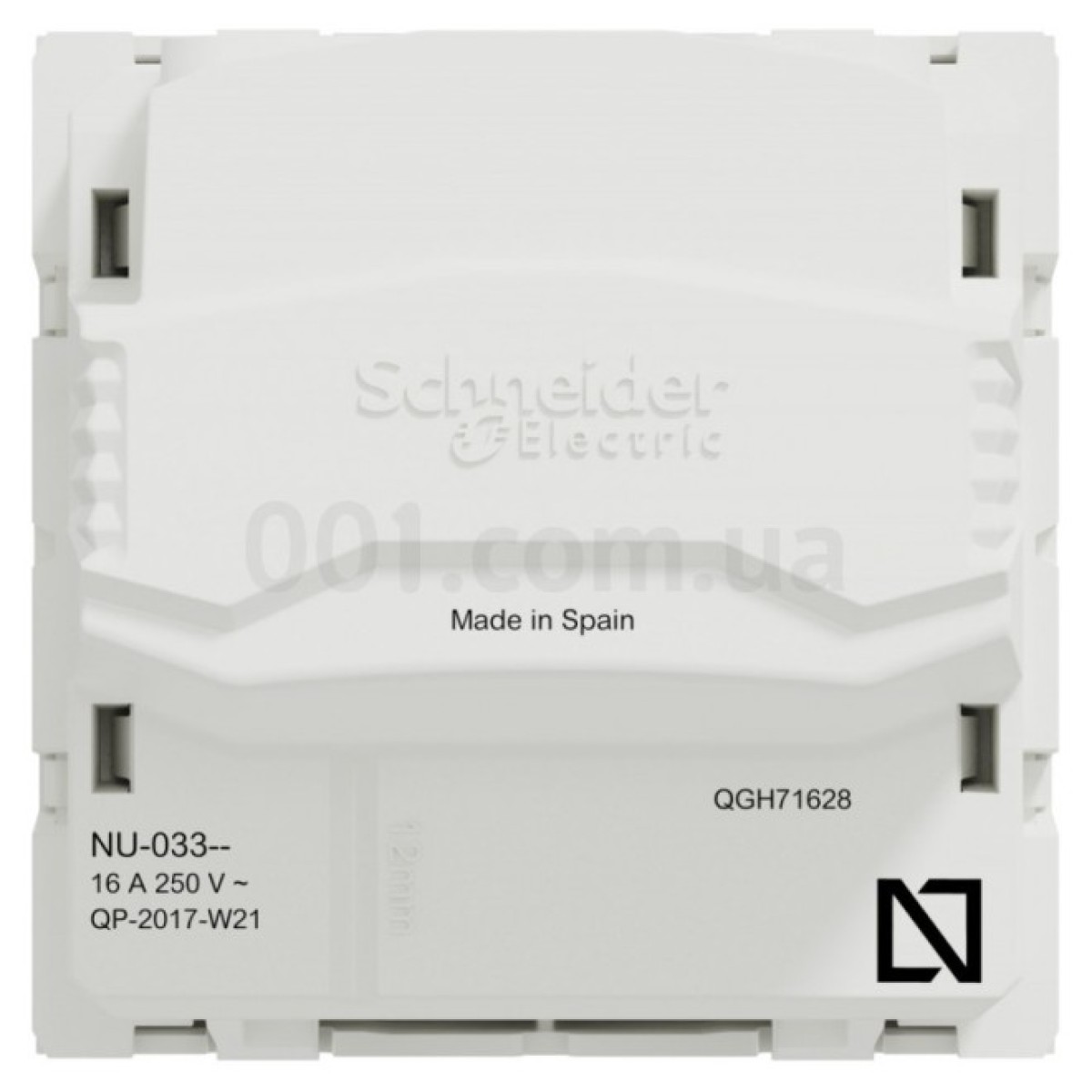 Розетка без з/к с шторками 16А 2 модуля (винтовые зажимы) Unica New белая, Schneider Electric 98_98.jpg - фото 5