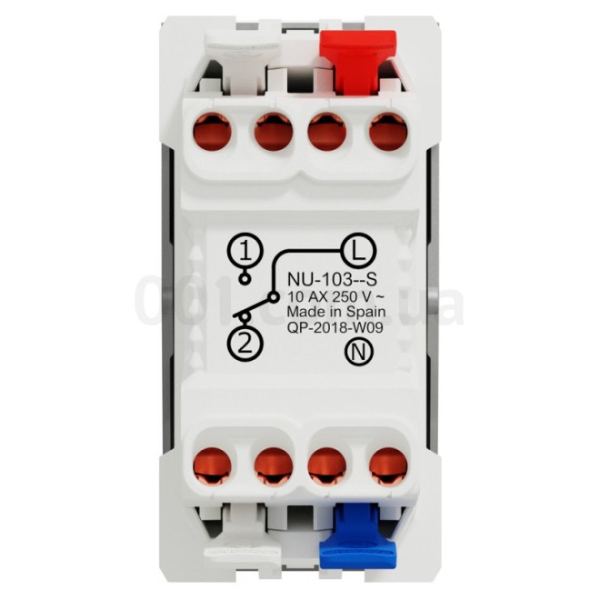 Переключатель 1-клавишный с нейтралью (1 модуль) 10А Unica New алюминий, Schneider Electric 98_98.jpg - фото 3
