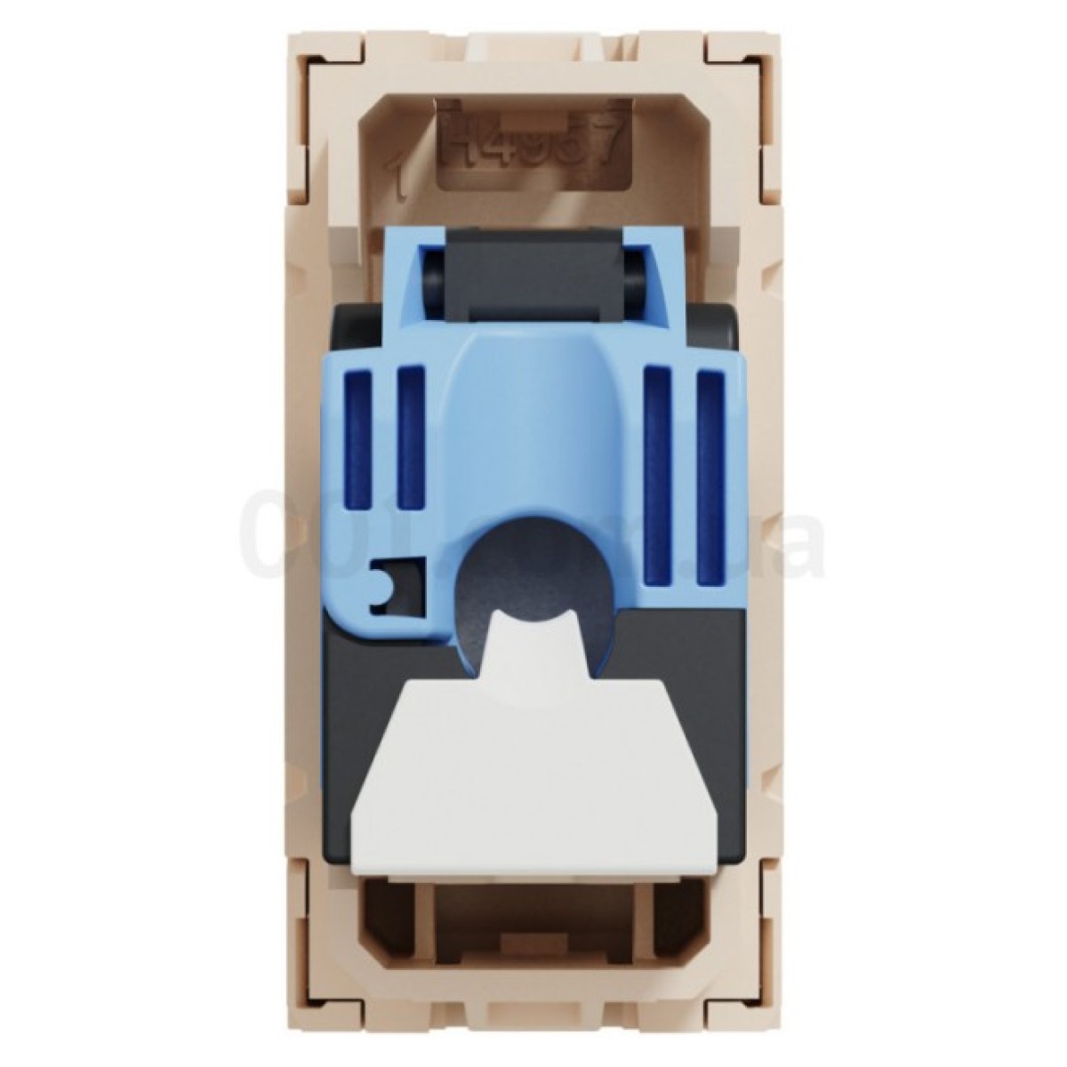 Розетка компьютерная RJ45 кат.6 UTP (1 модуль) Unica New бежевая, Schneider Electric 98_98.jpg - фото 5