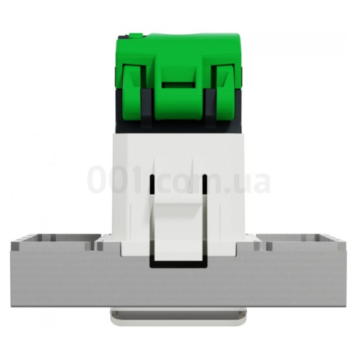 Розетка компьютерная RJ45 кат.5 UTP (2 модуля) Unica New алюминий, Schneider Electric 98_98.jpg - фото 2