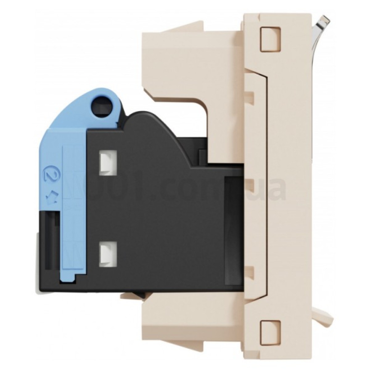 Розетка компьютерная RJ45 кат.5 UTP (1 модуль) Unica New бежевая, Schneider Electric 98_98.jpg - фото 5