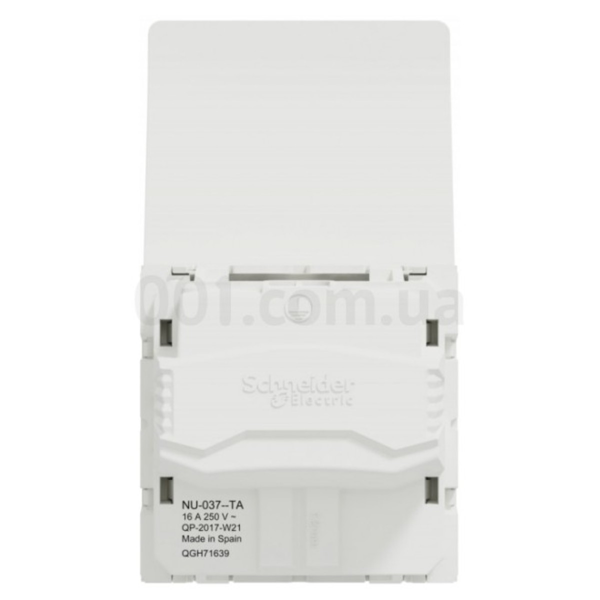 Розетка с з/к, шторками и крышкой 16А (винтовые зажимы) Unica New белая, Schneider Electric 98_98.jpg - фото 6