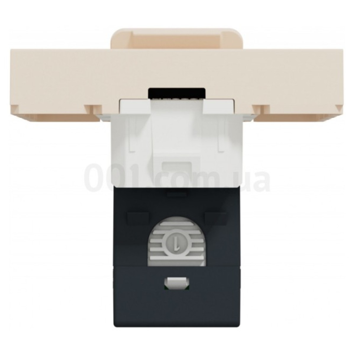 Розетка компьютерная RJ45 кат.5 STP (2 модуля) Unica New бежевая, Schneider Electric 98_98.jpg - фото 3