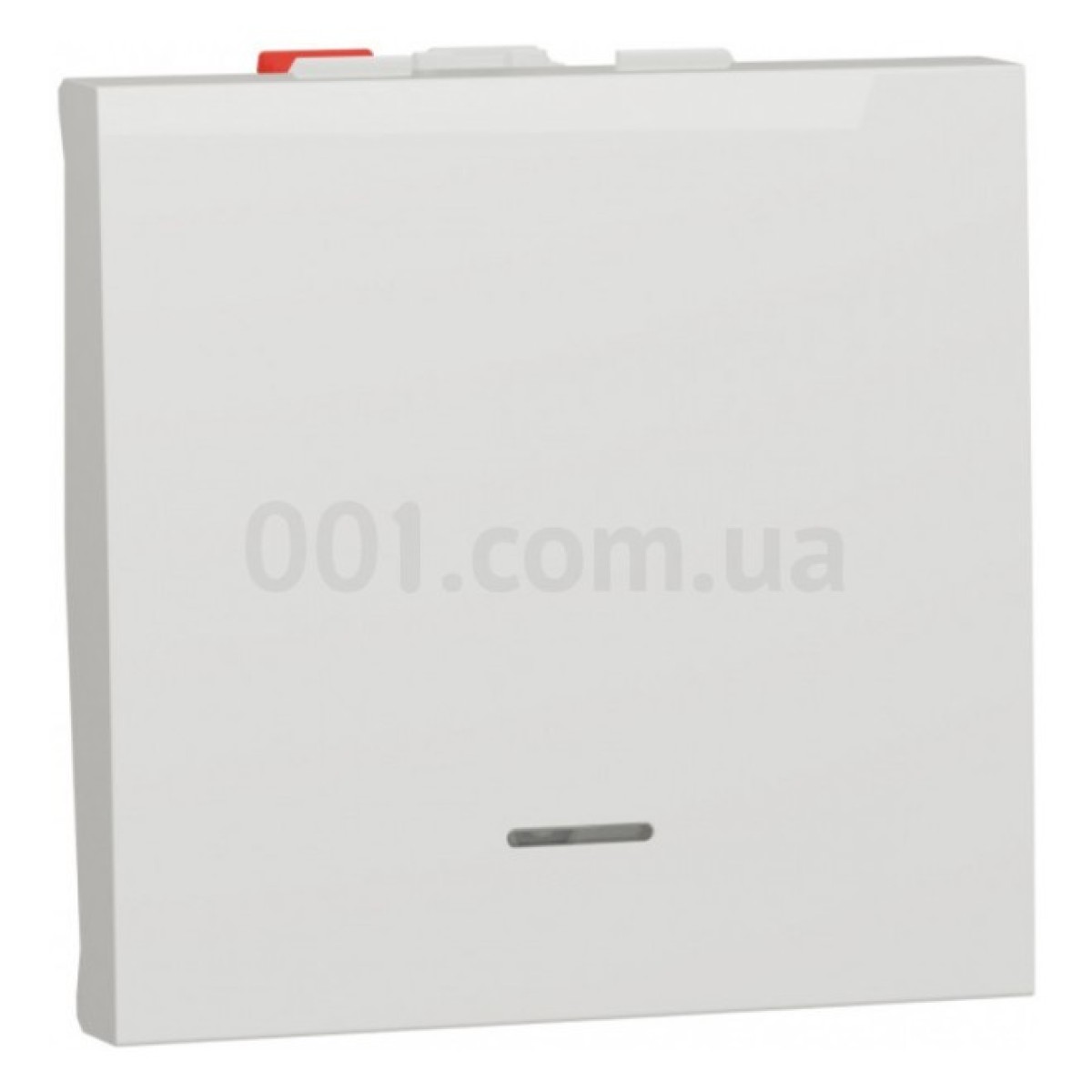 Выключатель 1-клавишный кнопочный с подсветкой (2 модуля) 10А Unica New белый, Schneider Electric 256_256.jpg