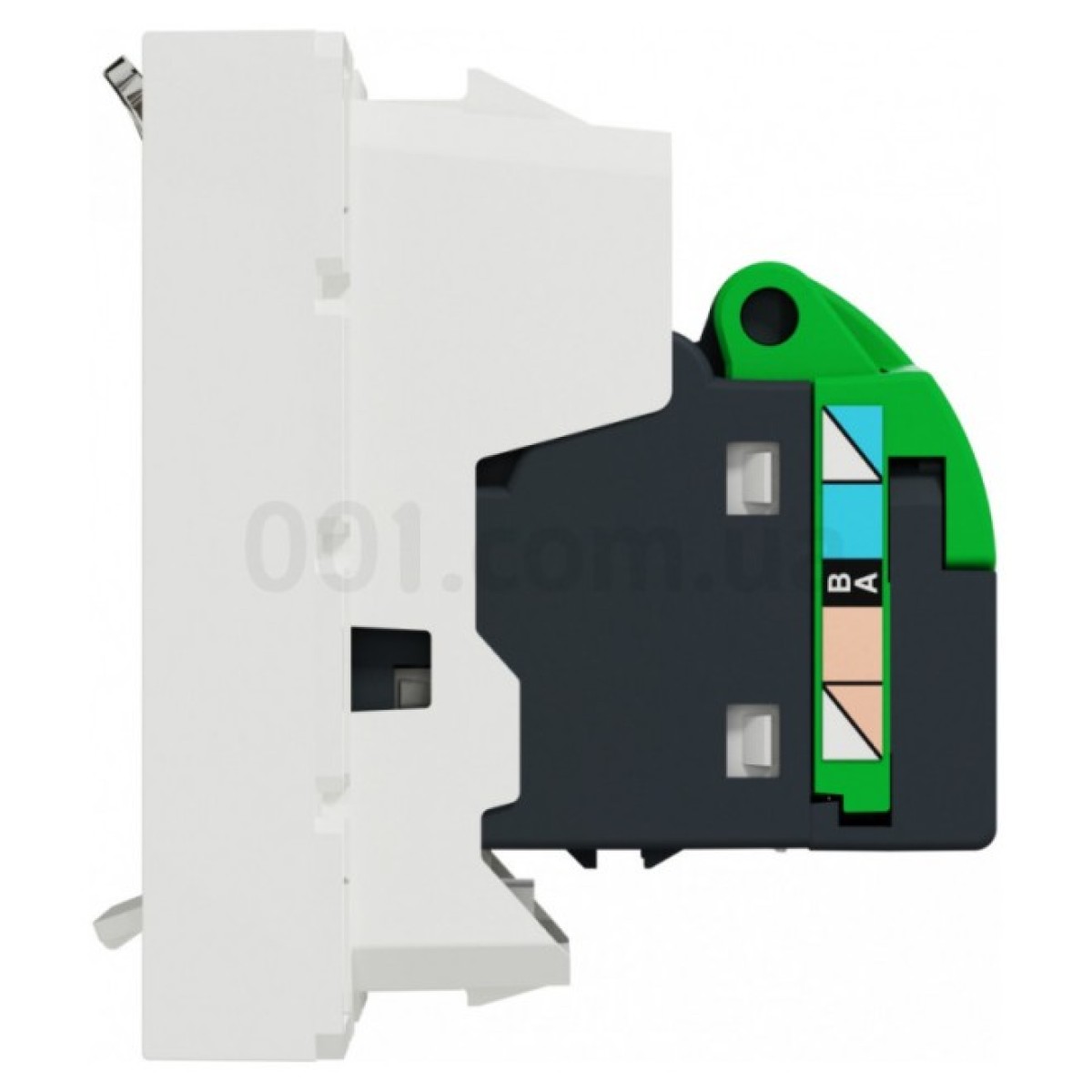 Розетка компьютерная RJ45 кат.5 STP (2 модуля) Unica New белая, Schneider Electric 98_98.jpg - фото 2
