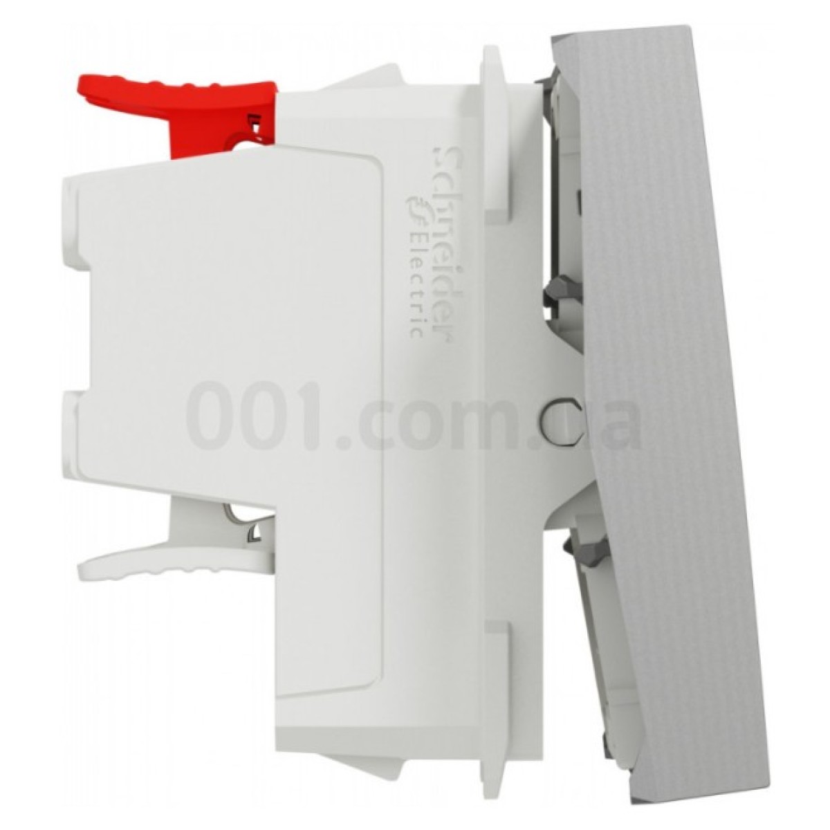Переключатель перекрестный 1-клавишный (2 модуля) 10А Unica New алюминий, Schneider Electric 98_98.jpg - фото 4
