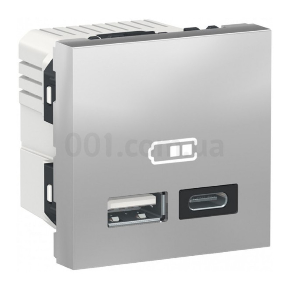 Двойная USB розетка тип A+C Unica New алюминий, Schneider Electric 256_256.jpg
