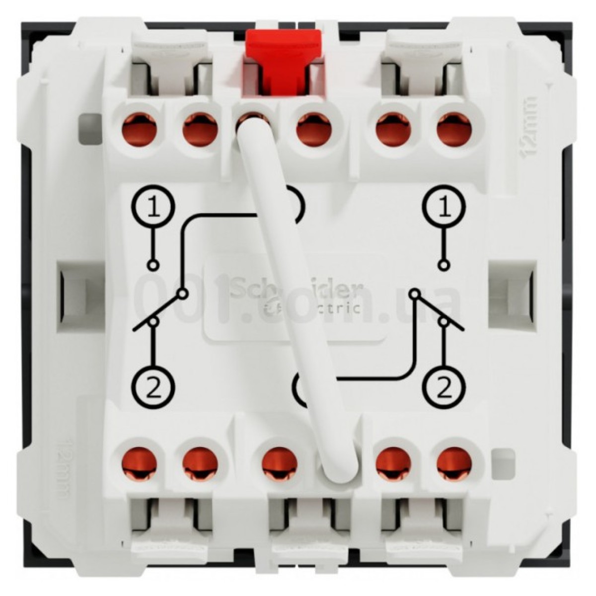 Переключатель 2-клавишный (2 модуля) 10А Unica New антрацит, Schneider Electric 98_98.jpg - фото 2