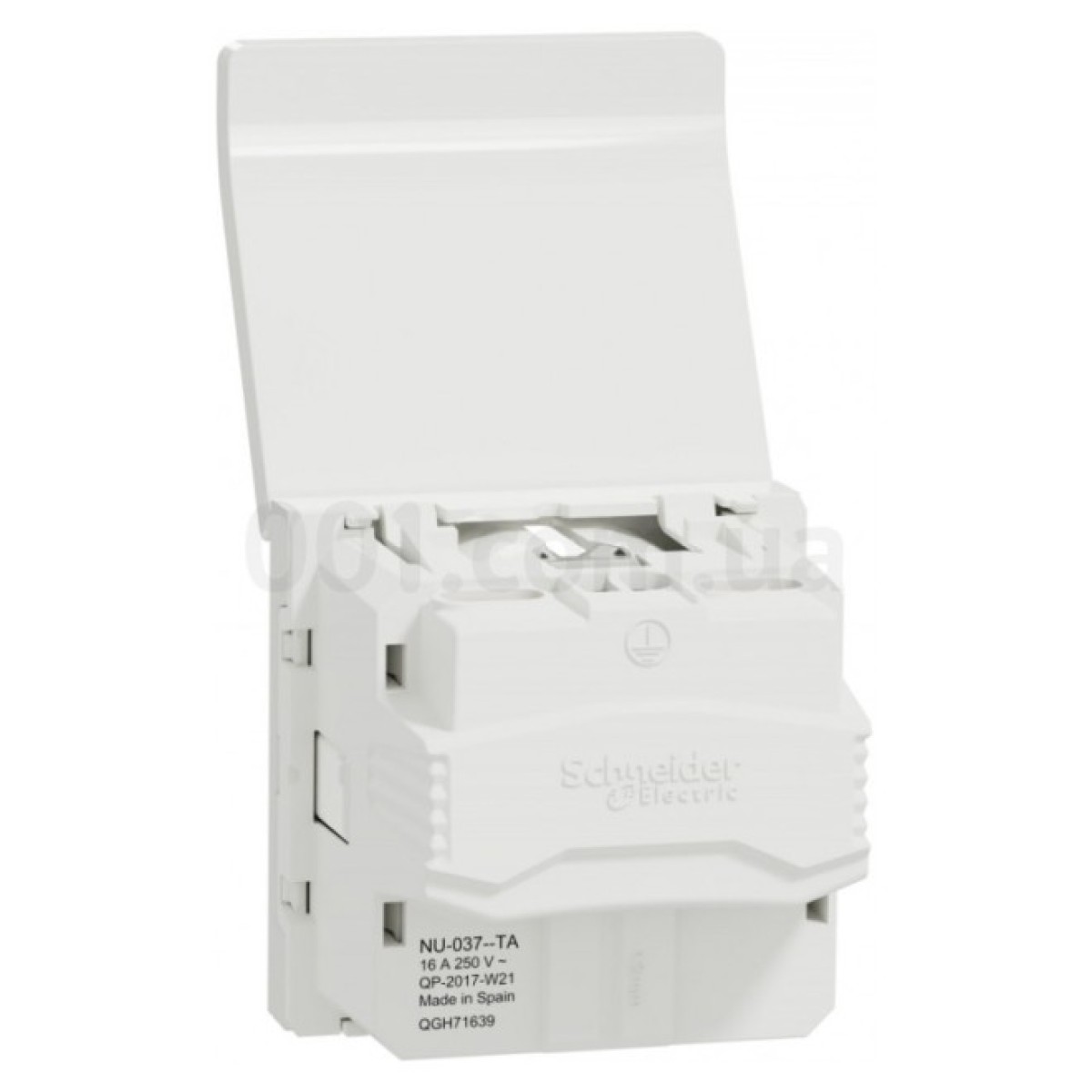 Розетка с з/к, шторками и крышкой 16А (винтовые зажимы) Unica New белая, Schneider Electric 98_98.jpg - фото 7