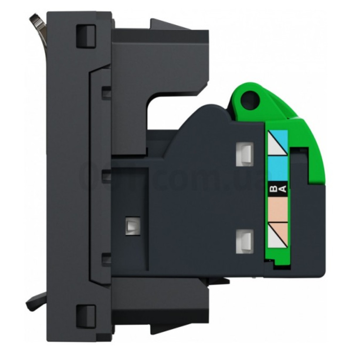Розетка компьютерная RJ45 кат.5 UTP (1 модуль) Unica New антрацит, Schneider Electric 98_98.jpg - фото 5