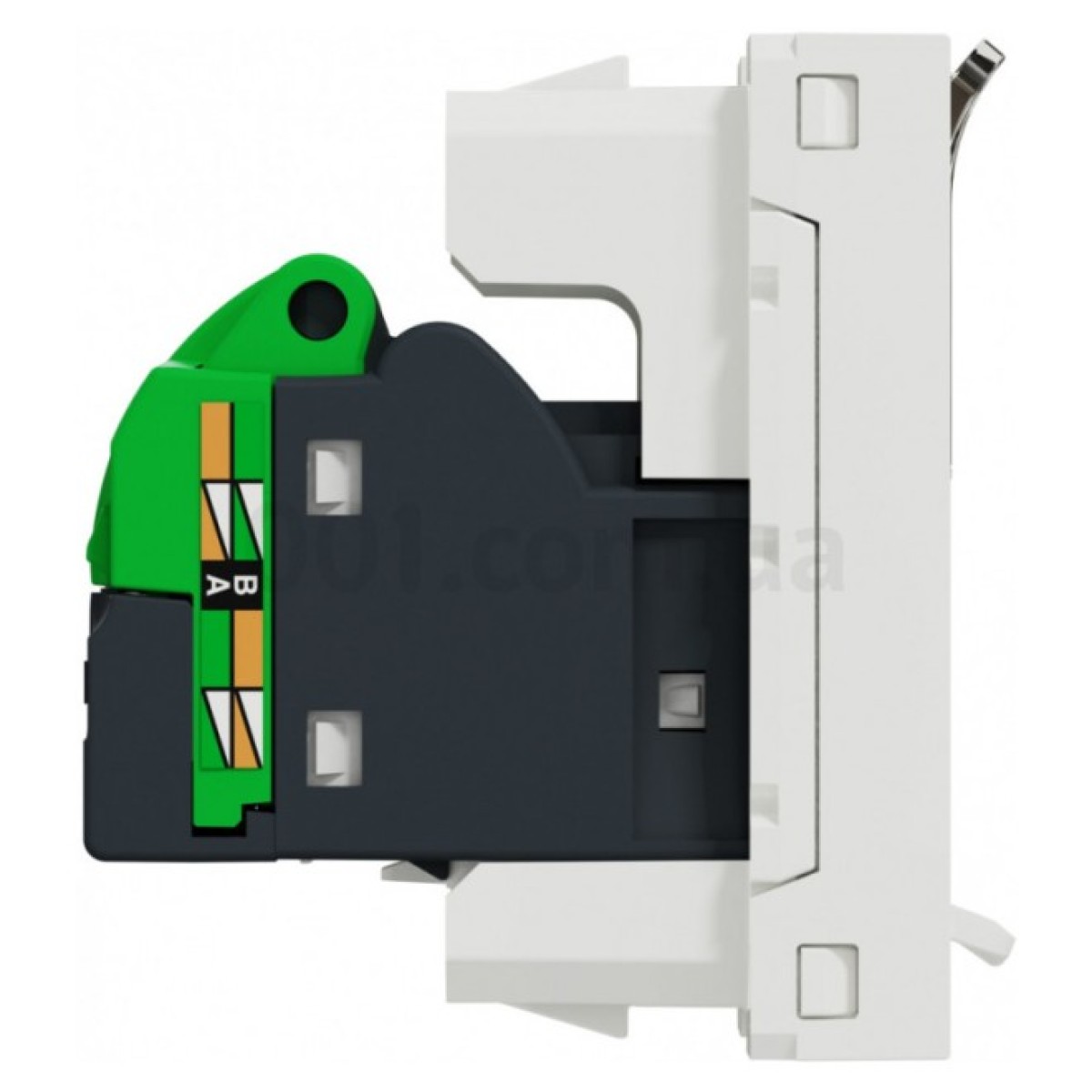 Розетка компьютерная RJ45 кат.6 UTP (1 модуль) Unica New белая, Schneider Electric 98_98.jpg - фото 4