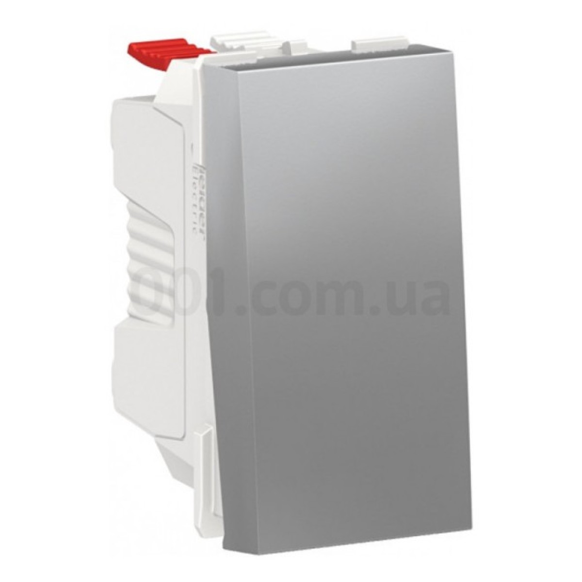 Выключатель 1-клавишный кнопочный (1 модуль) 10А Unica New алюминий, Schneider Electric 256_256.jpg