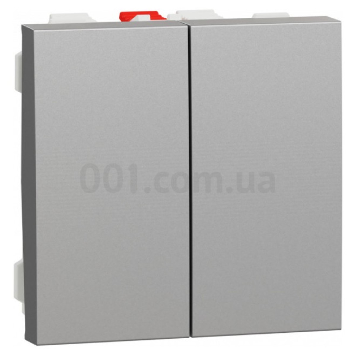 Переключатель 2-клавишный (2 модуля) 10А Unica New алюминий, Schneider Electric 256_256.jpg