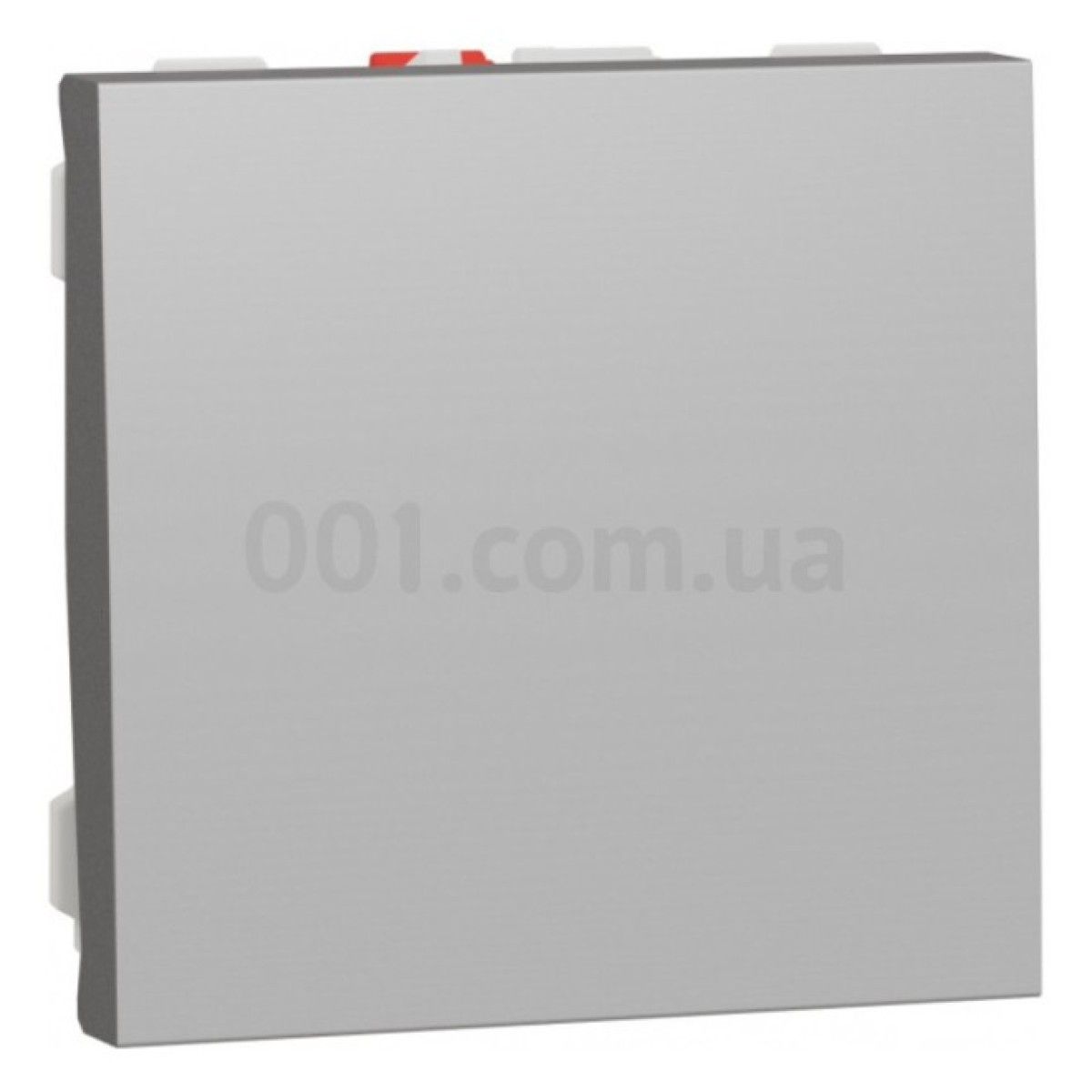 Выключатель 1-клавишный кнопочный (2 модуля) 10А Unica New алюминий, Schneider Electric 256_256.jpg