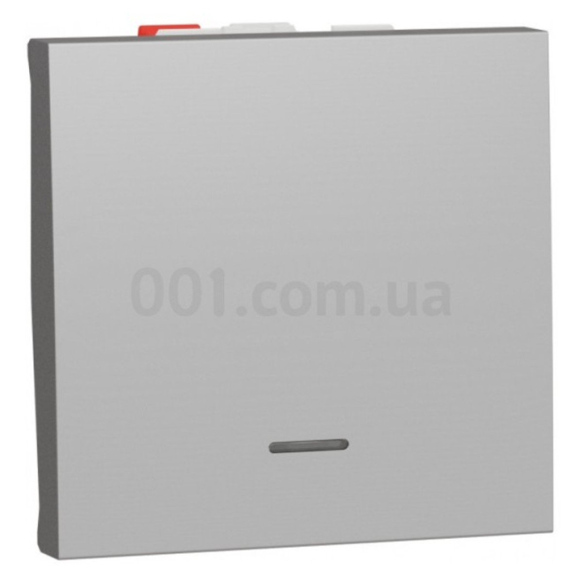 Переключатель 1-клавишный с нейтралью (2 модуля) 10А Unica New алюминий, Schneider Electric 256_256.jpg